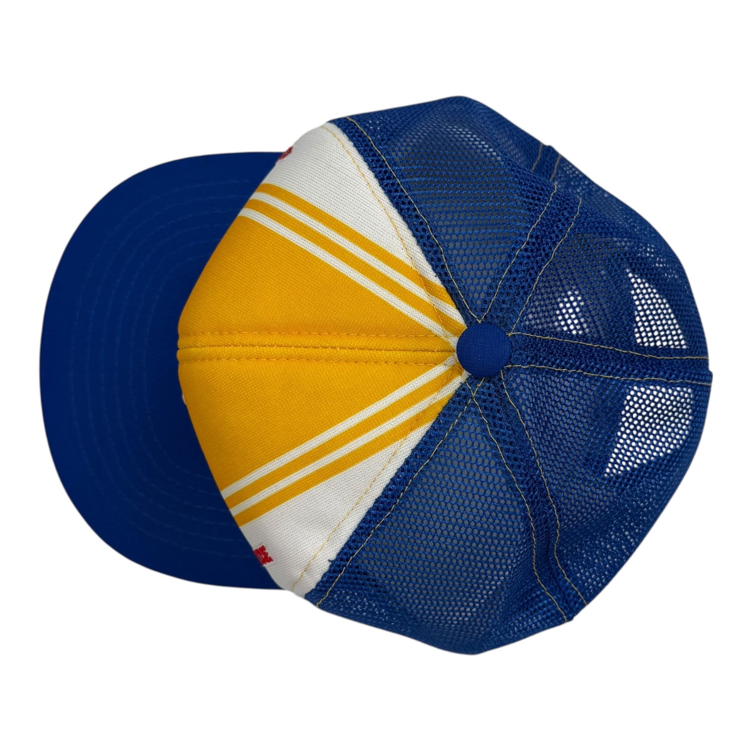 Vintage Ted Fletcher Arizona Wranglers Mesh Trucker Hat Yellow/Blue