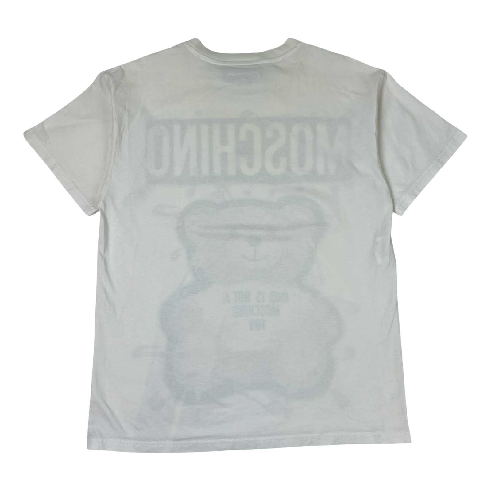 (W) Moschino Cotton Teddy Bear Fitted T-Shirt White