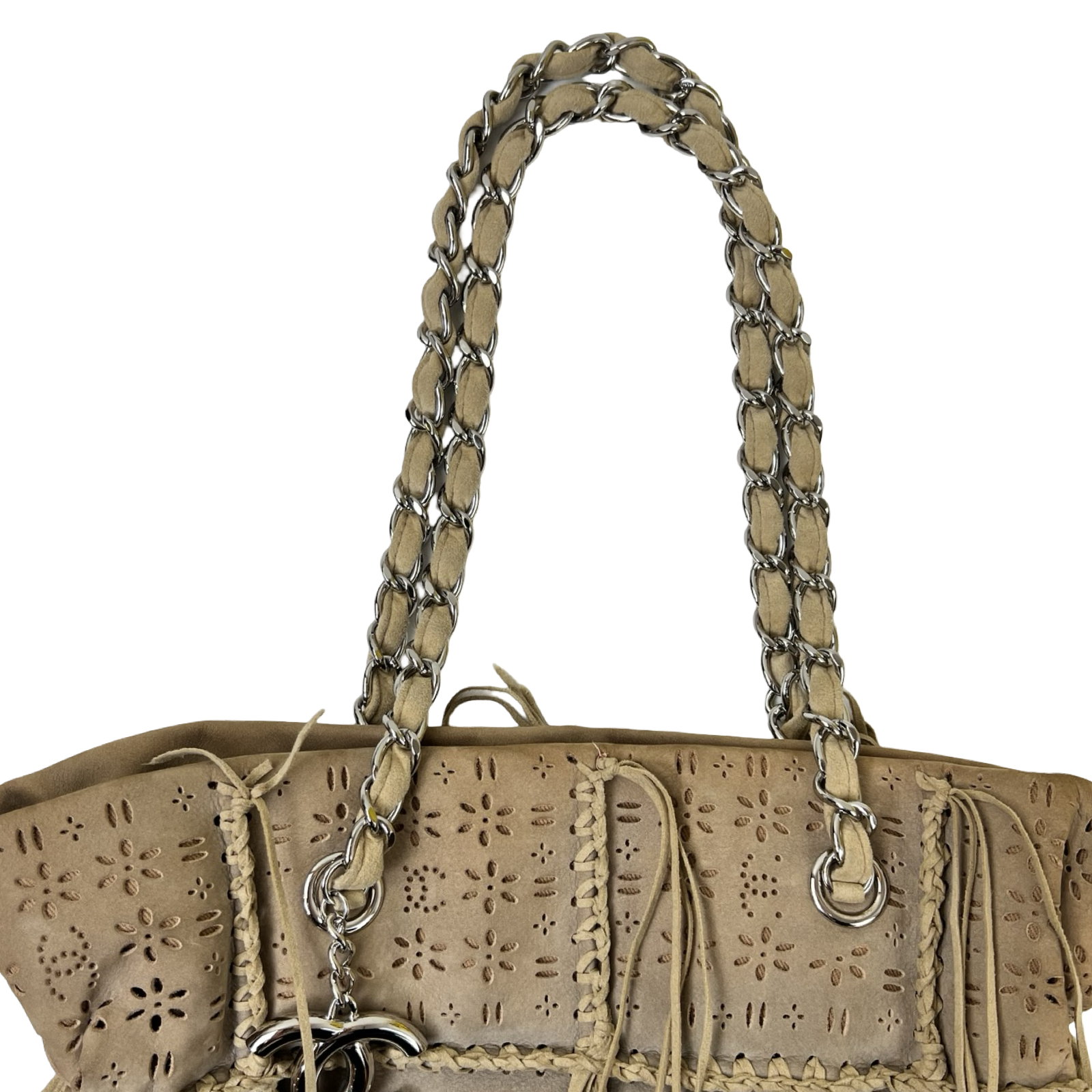 Chanel Suede Calfskin Fringe Tote