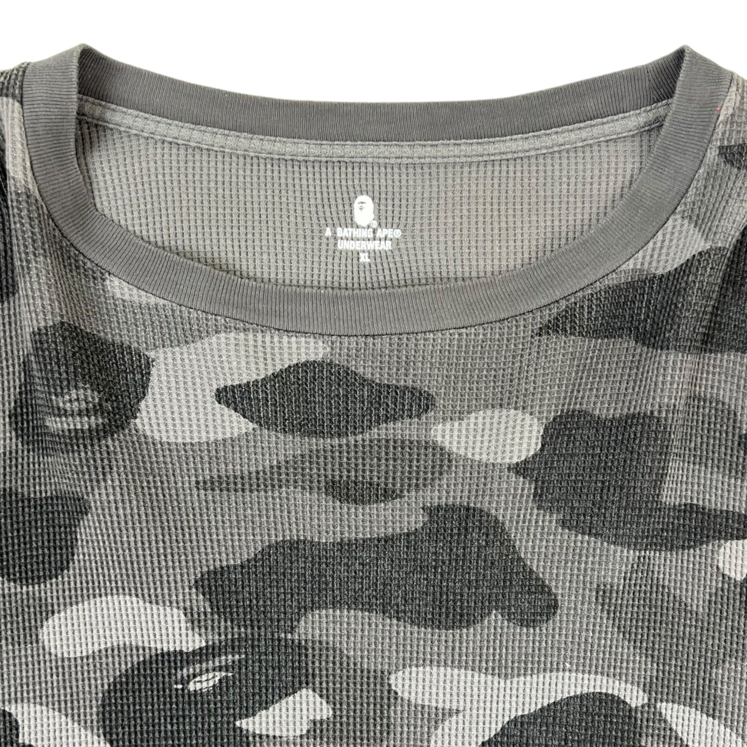Bape Thermal Raglan Long Sleeve T-Shirt Grey Camo