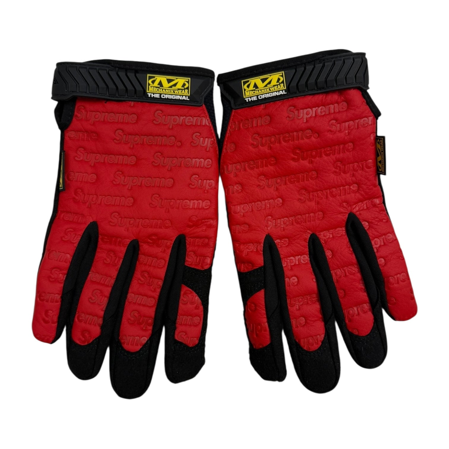 Supreme Mechanix Leather Work Gloves Red