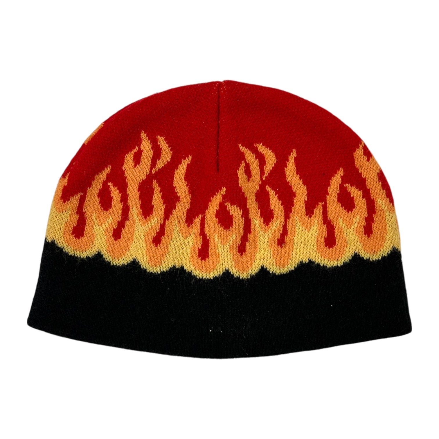 Vintage Y2K Flames Skullcap Red/Black