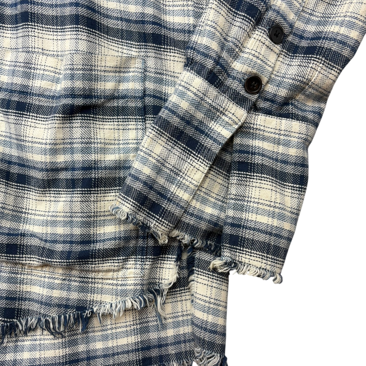 Greg Lauren River Shawl Collar Flannel Blue