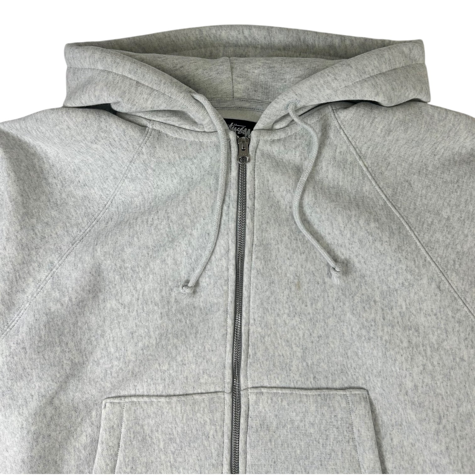 Stussy Raglan Zip Up Hoodie Ash Heather