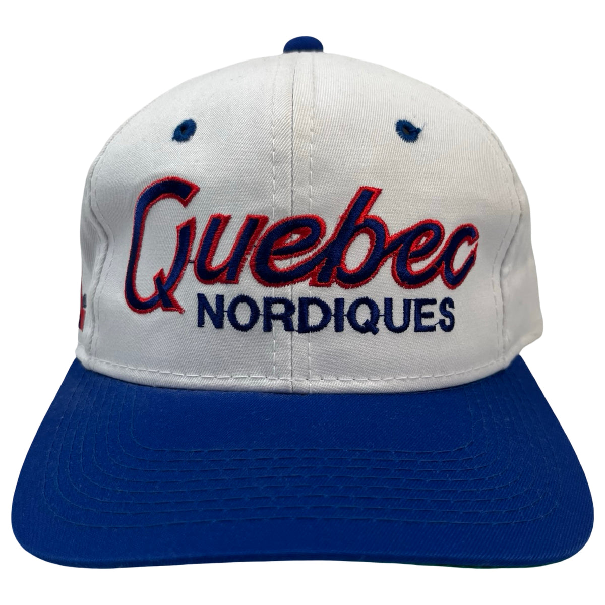 Vintage Quebec Nordiques Double Line Script Hat by Sports Specialties