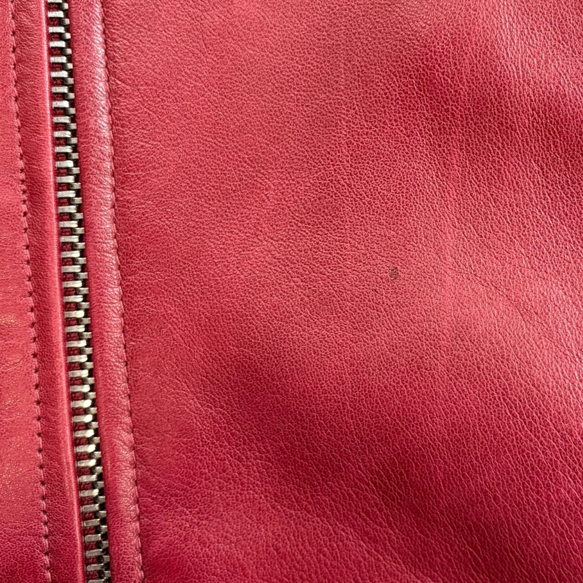 Dsquared2 Leather Bomber Jacket Red/Navy