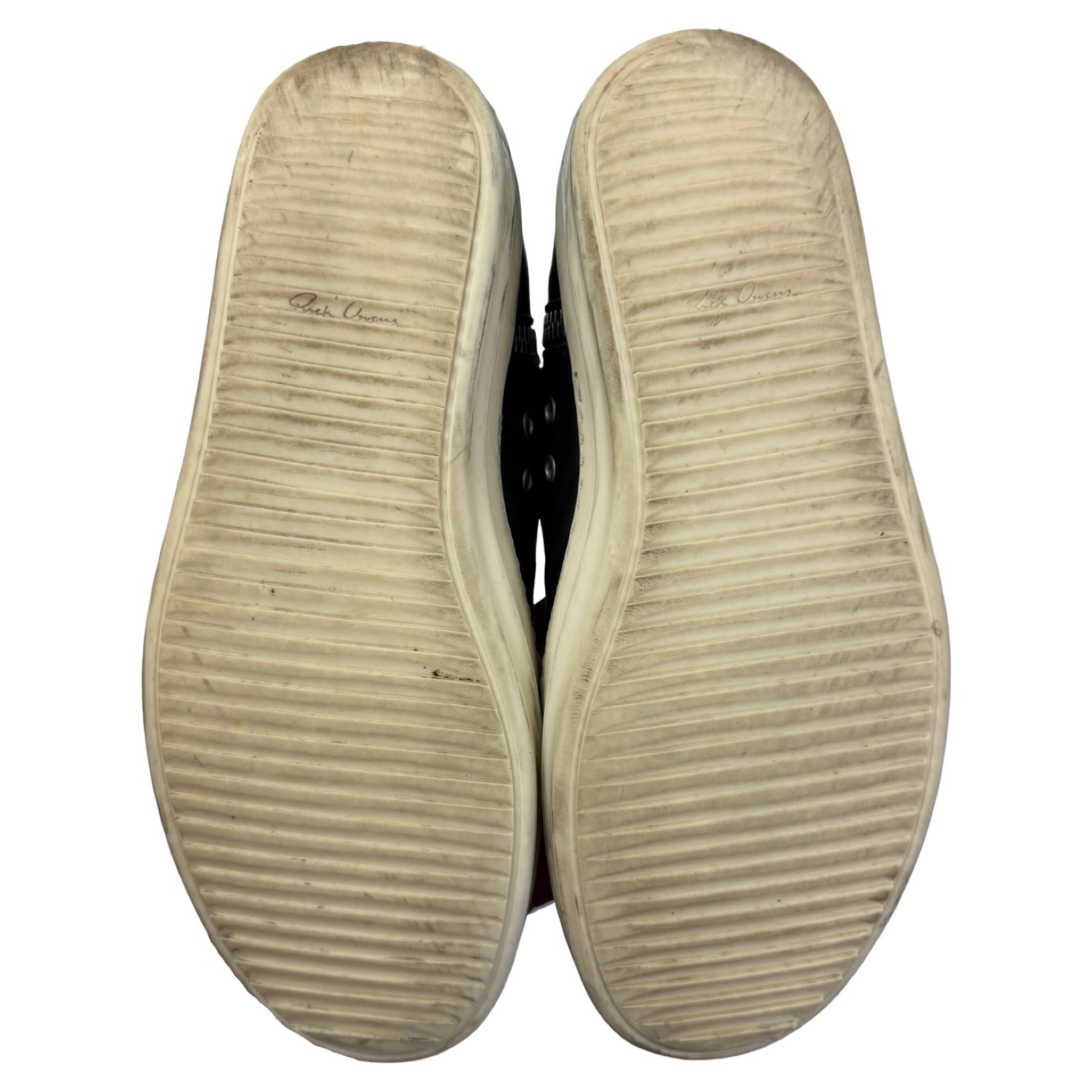 Rick Owens Ramones Leather High Top Black Cream (Used)