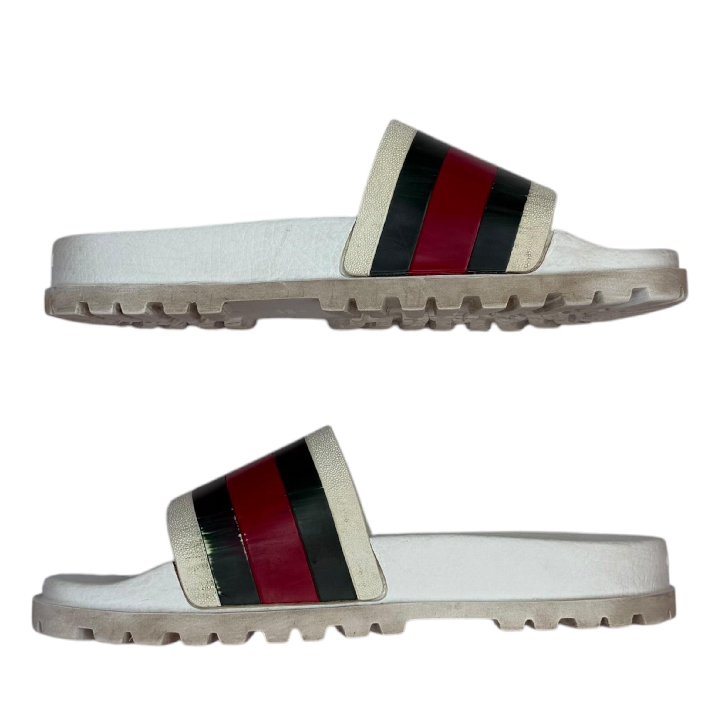 Gucci Web Slide Sandal White (Used)