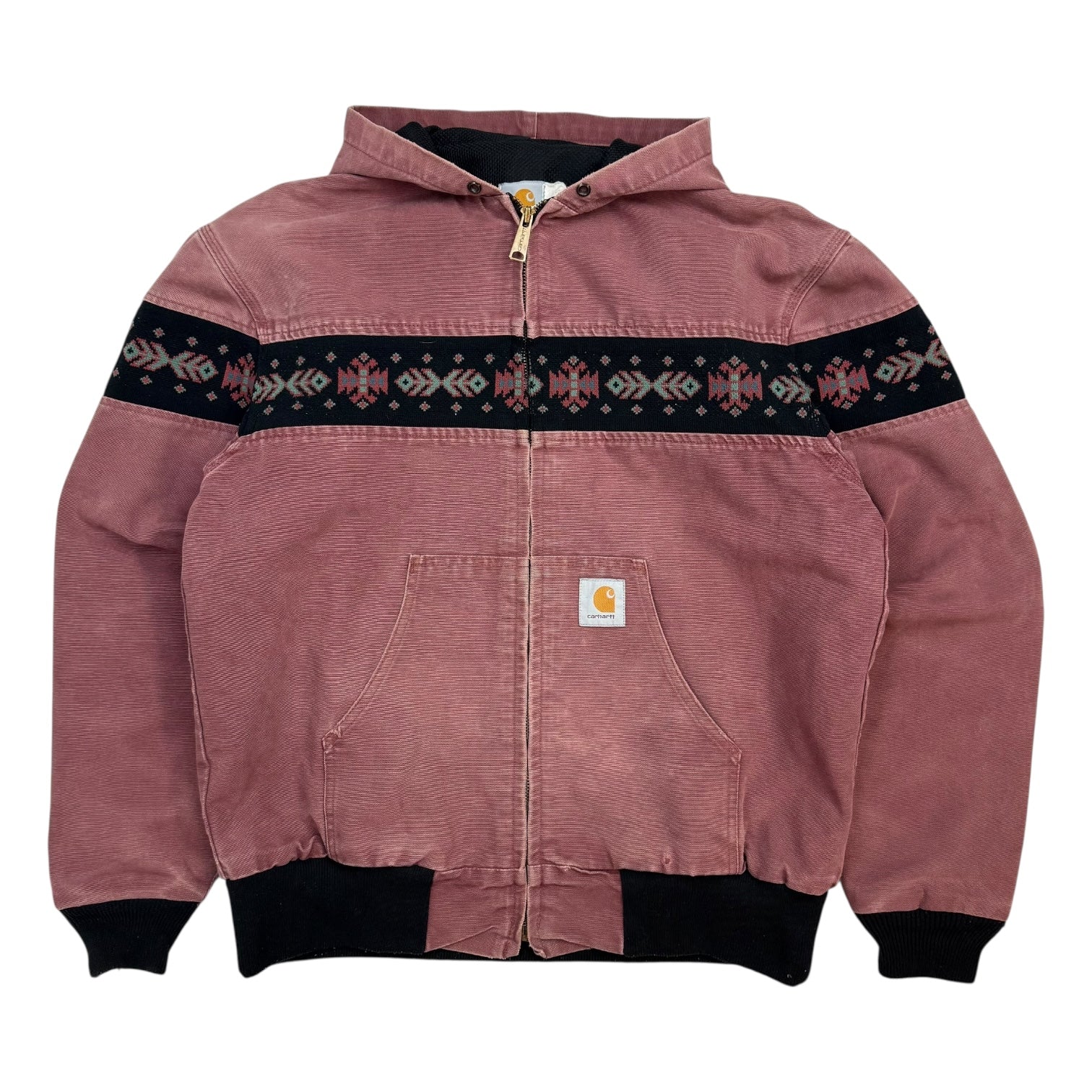 Vintage Carhartt Aztec Active Jacket Faded Maroon