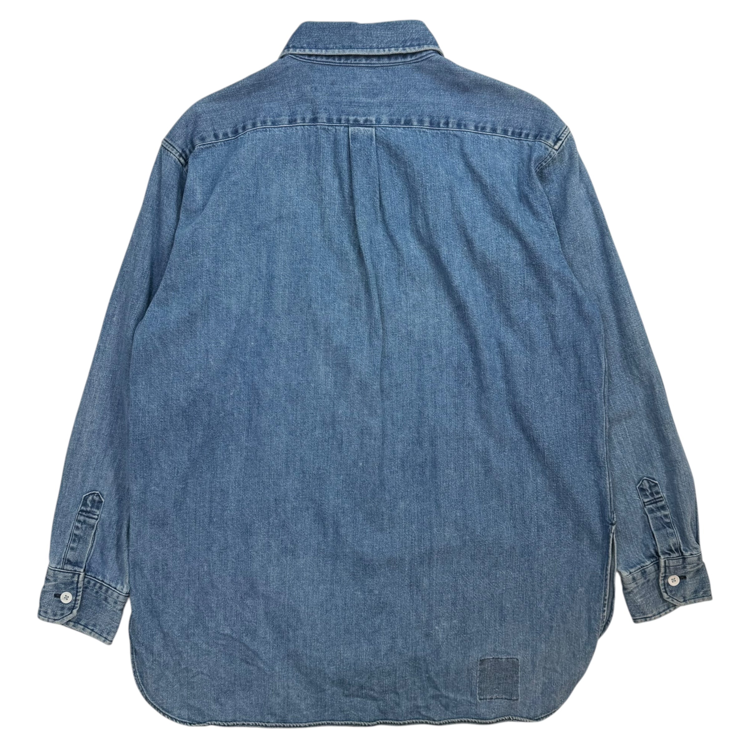 Vanquish X Fragment Denim Button Up Jacket Blue