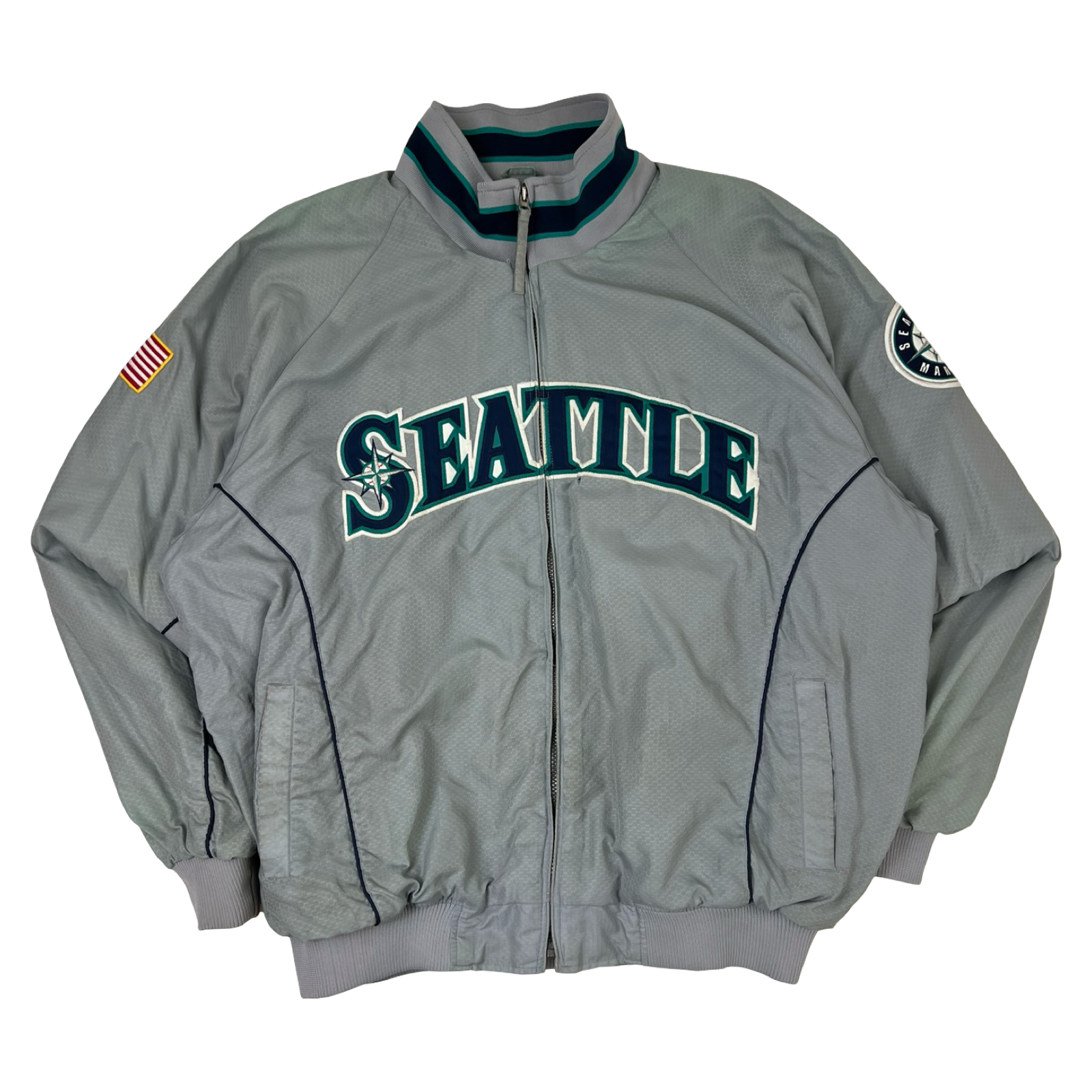 Vintage Seattle Mariners Dugout Jacket Grey