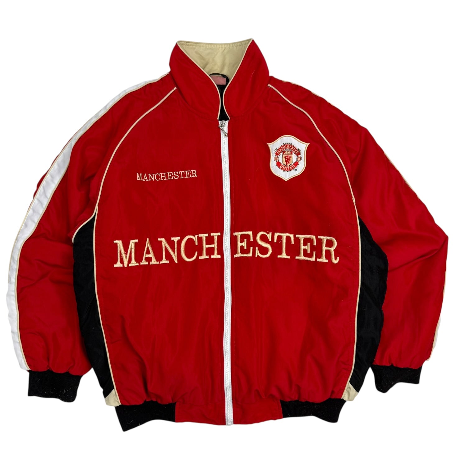 Vintage Manchester United Football Jacket Red
