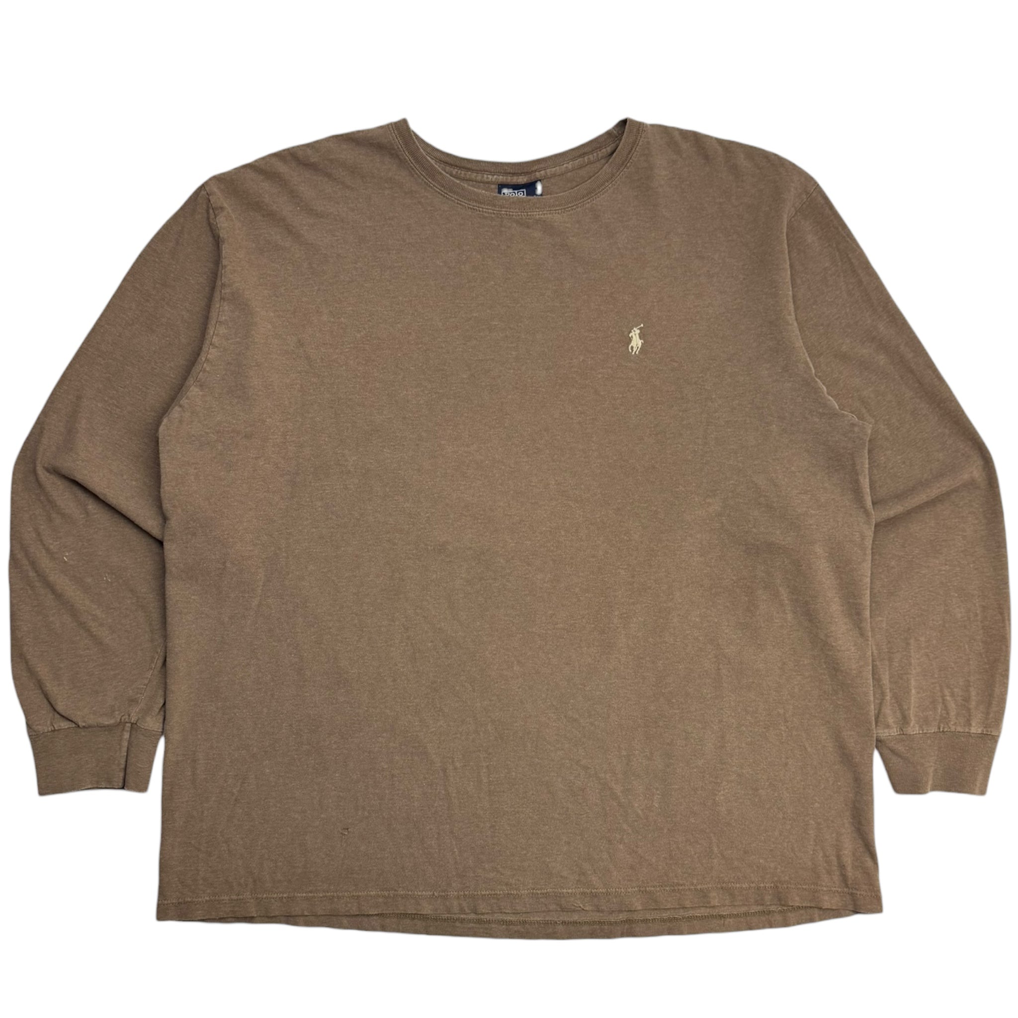 Vintage Polo By Ralph Lauren Horseman Long Sleeve T-Shirt Cacao
