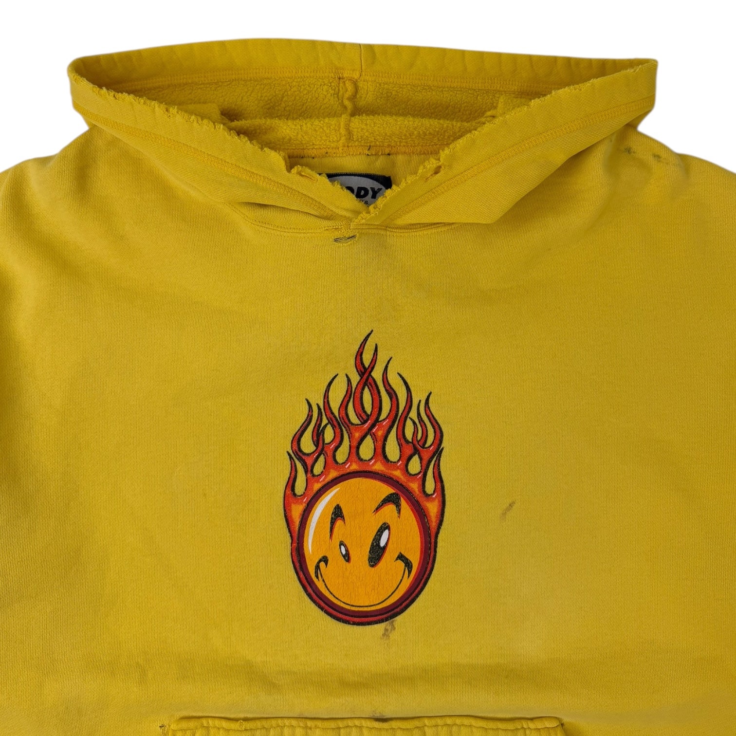 Vintage Y2K Brody Flame Hoodie Yellow