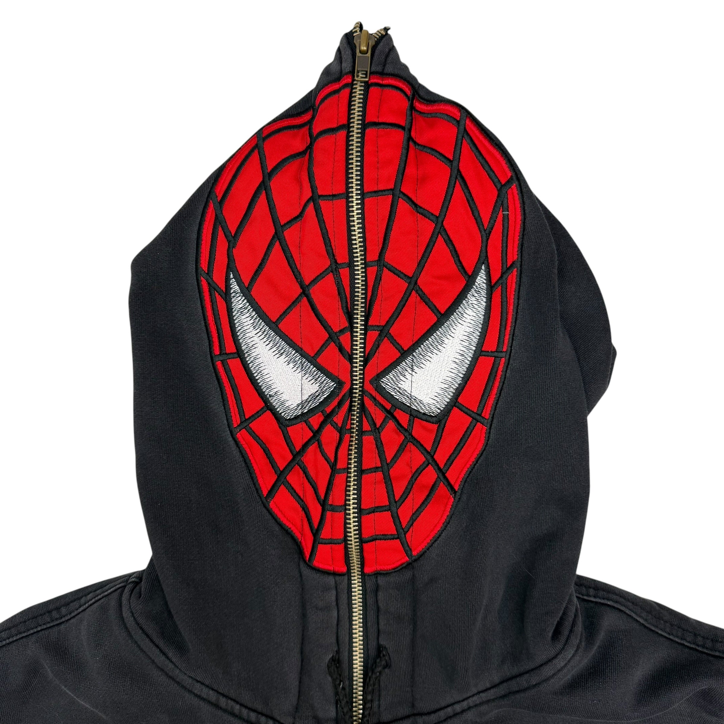 Vintage Spider-Man 3 Jeff Hamilton Full Zip NASCAR Racing Jacket Black