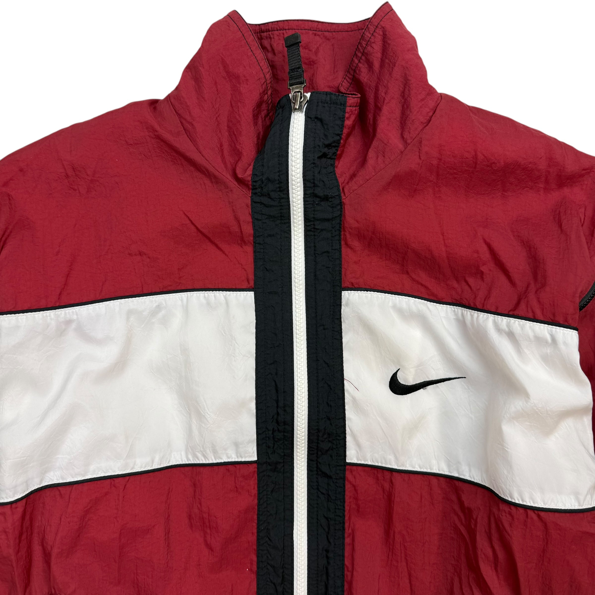 Vintage Nike Removable Sleeve Windbreaker Red/White