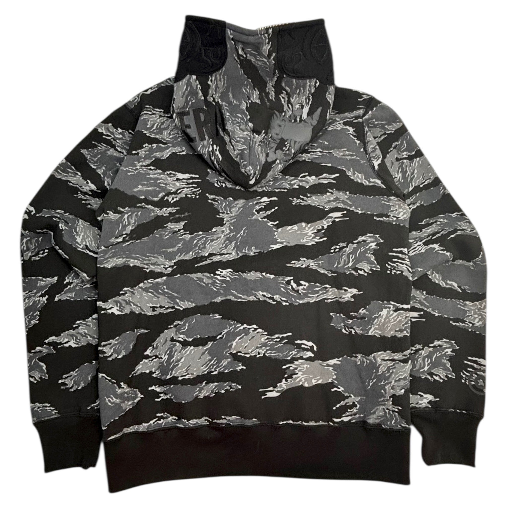 BAPE Tiger Camo Tiger Full Zip Hoodie Black