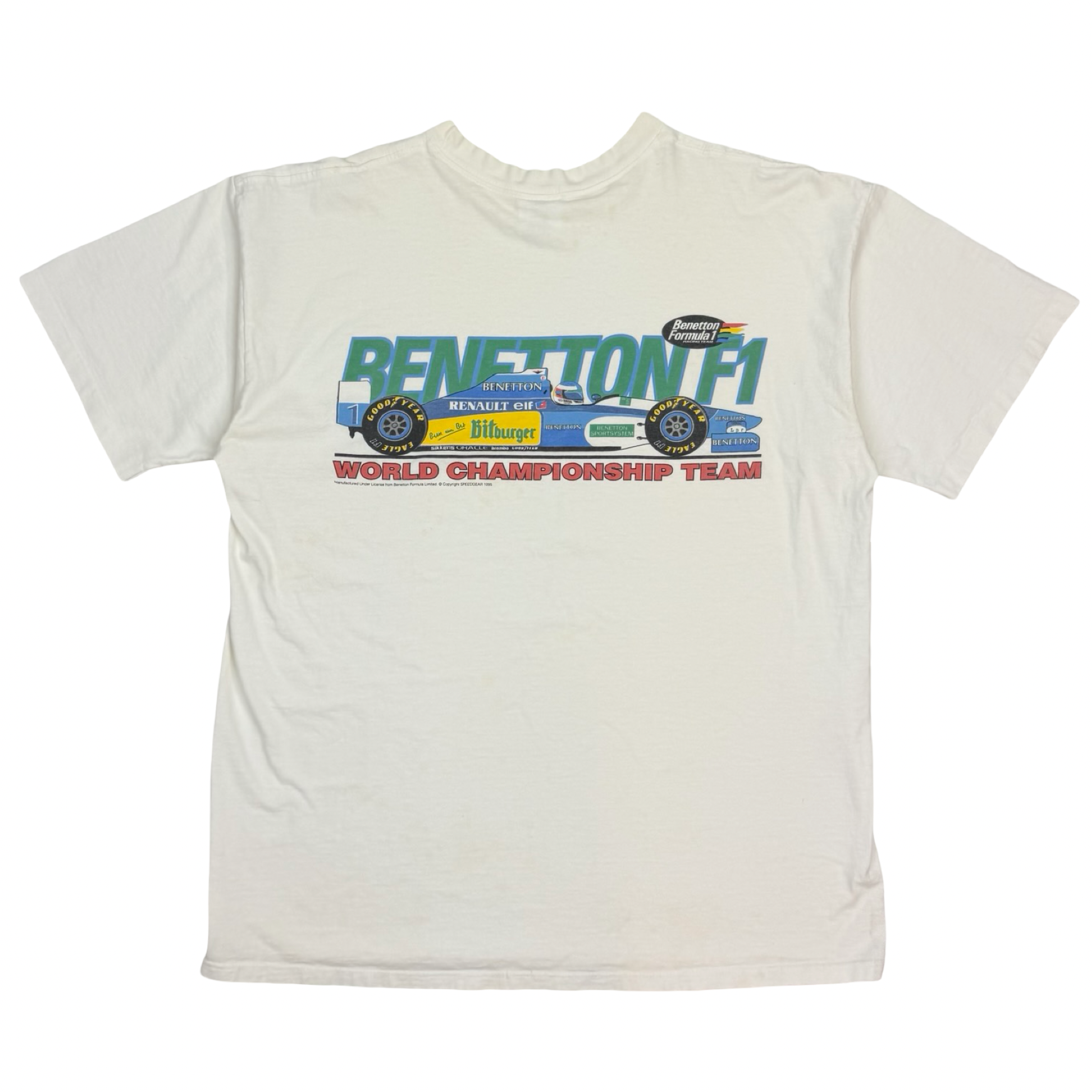 Vintage Benetton Formula 1 Racing Team Tee White