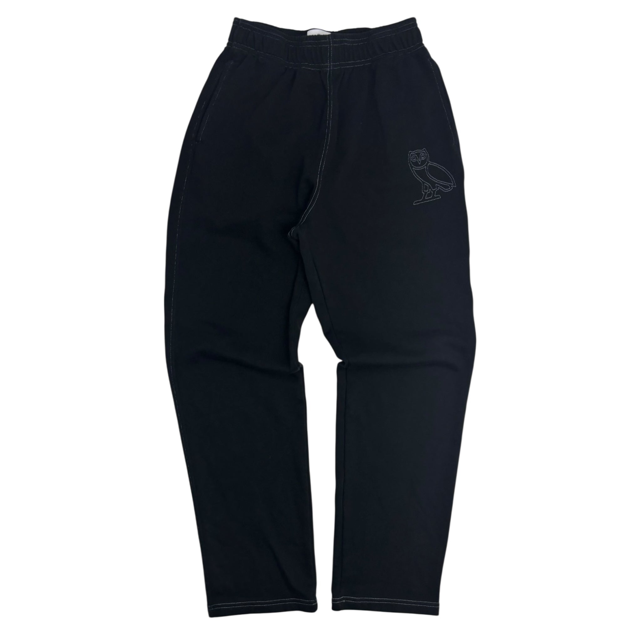 OVO Tonal Stitch Open-Hem Sweatpants Black