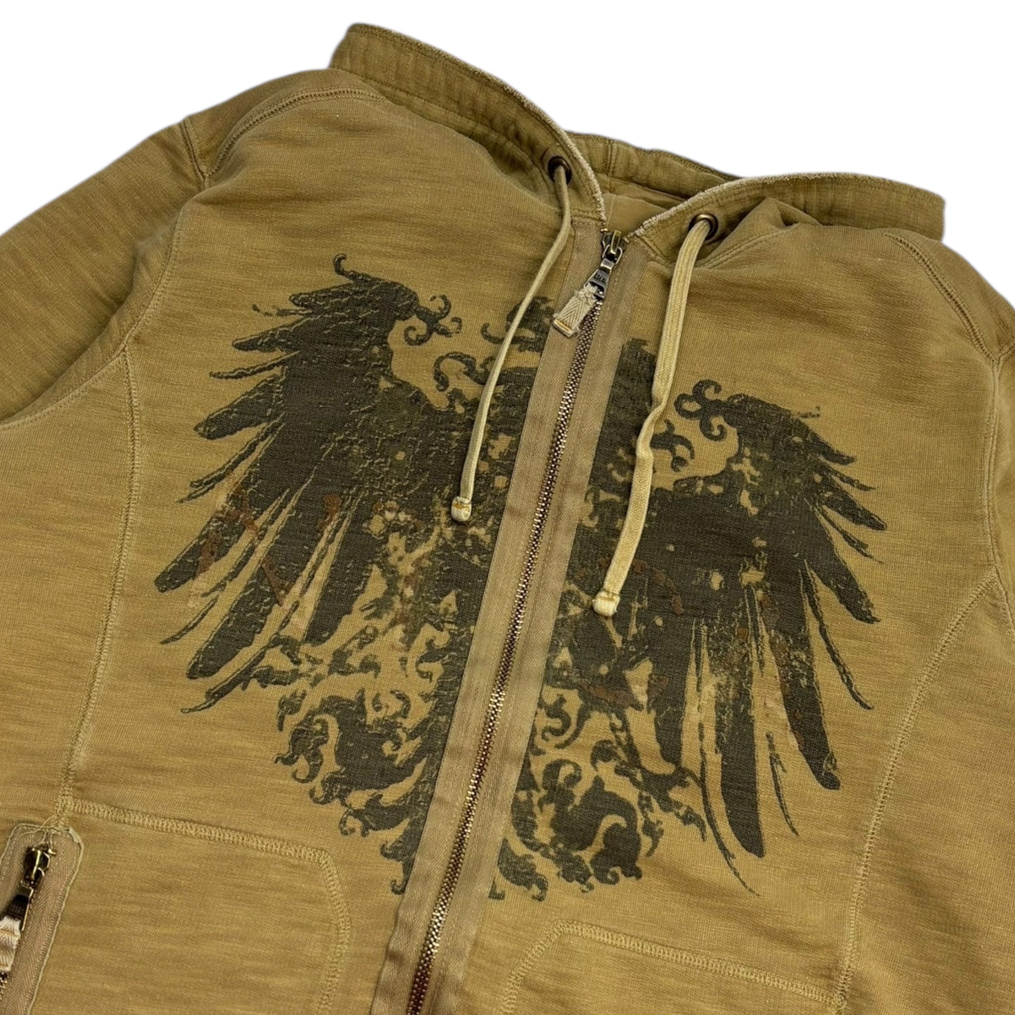 Vintage Y2K Nautica Eagle Crest Zip Hoodie