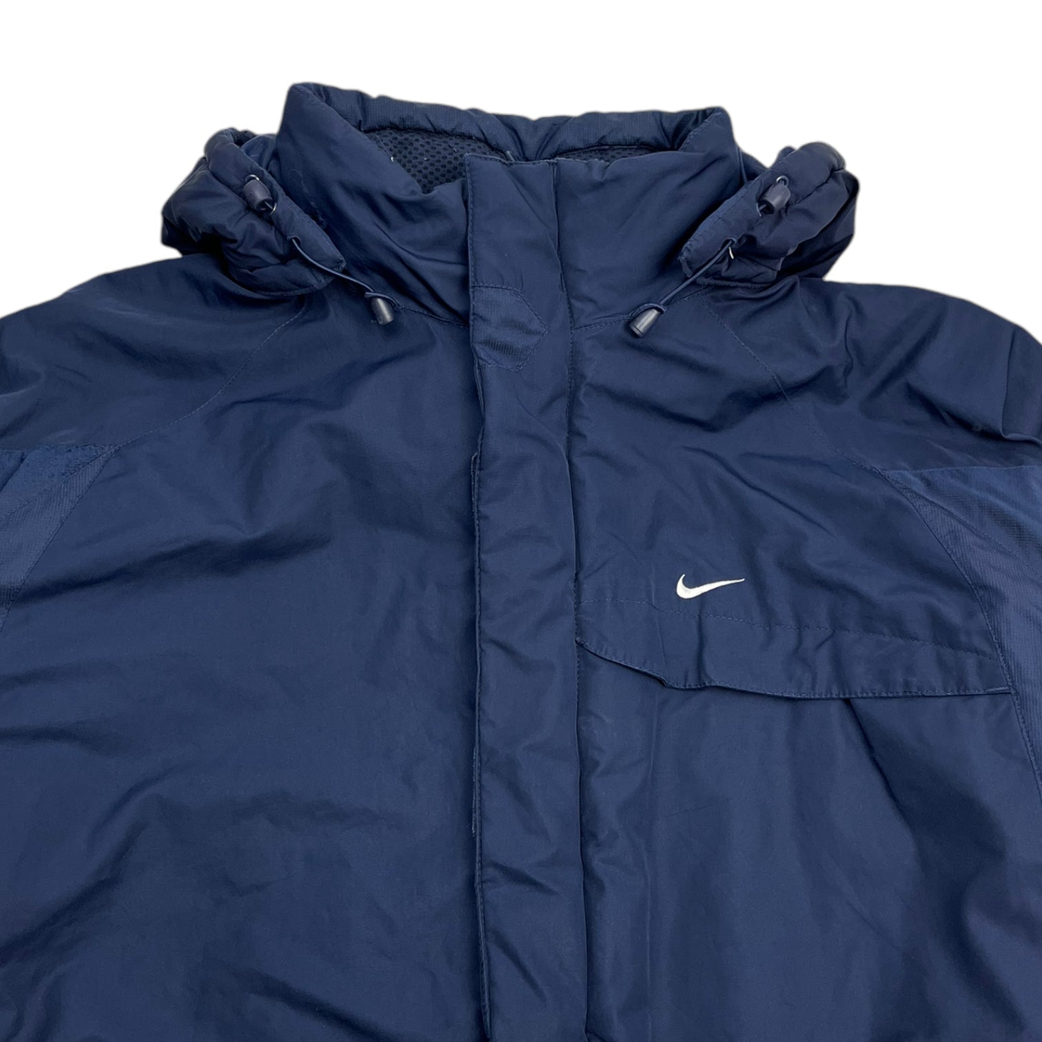 Vintage Nike Hooded Puffer Parka Navy