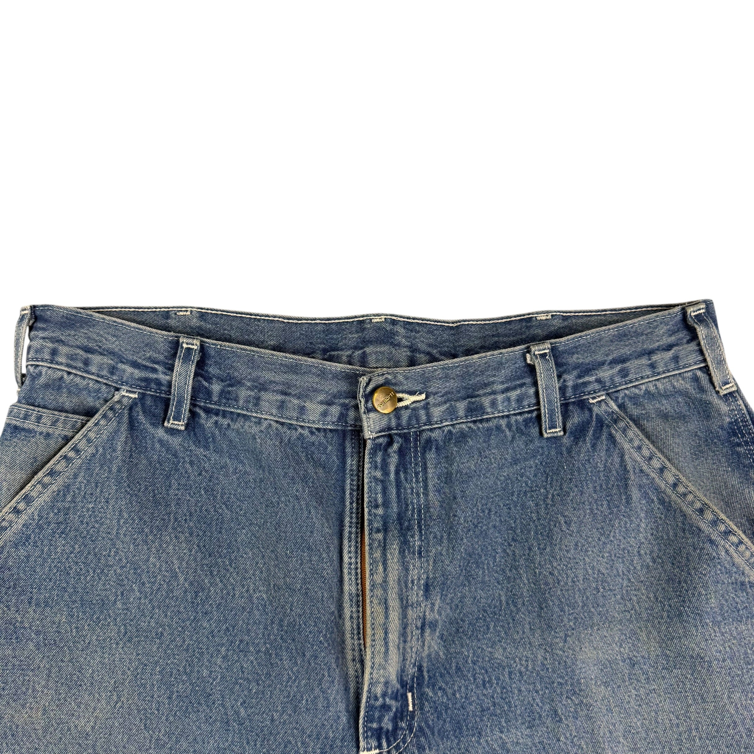 Vintage Carhartt Dungaree Denim Pants Blue