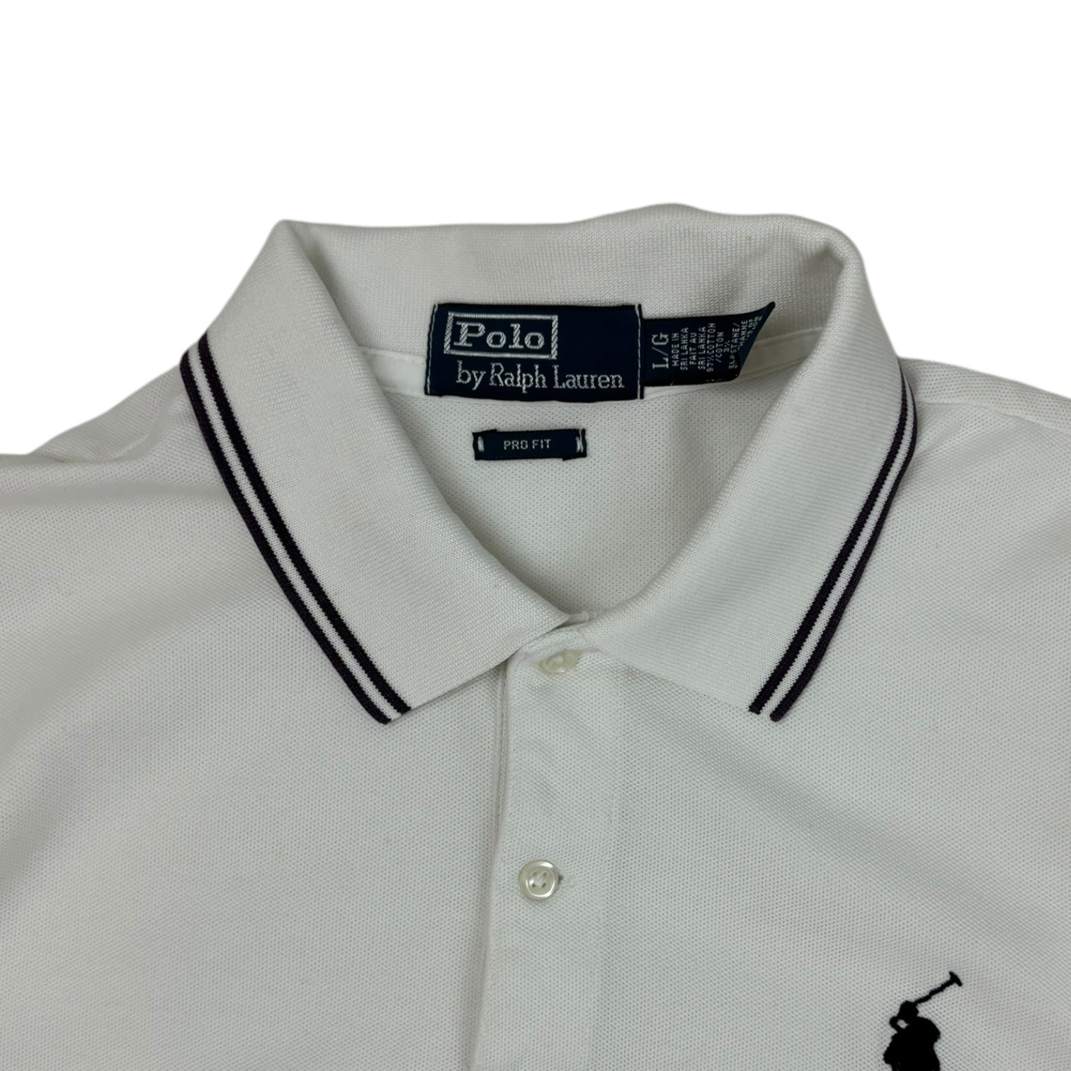 Vintage Polo Ralph Lauren Big Horse Polo T-Shirt White