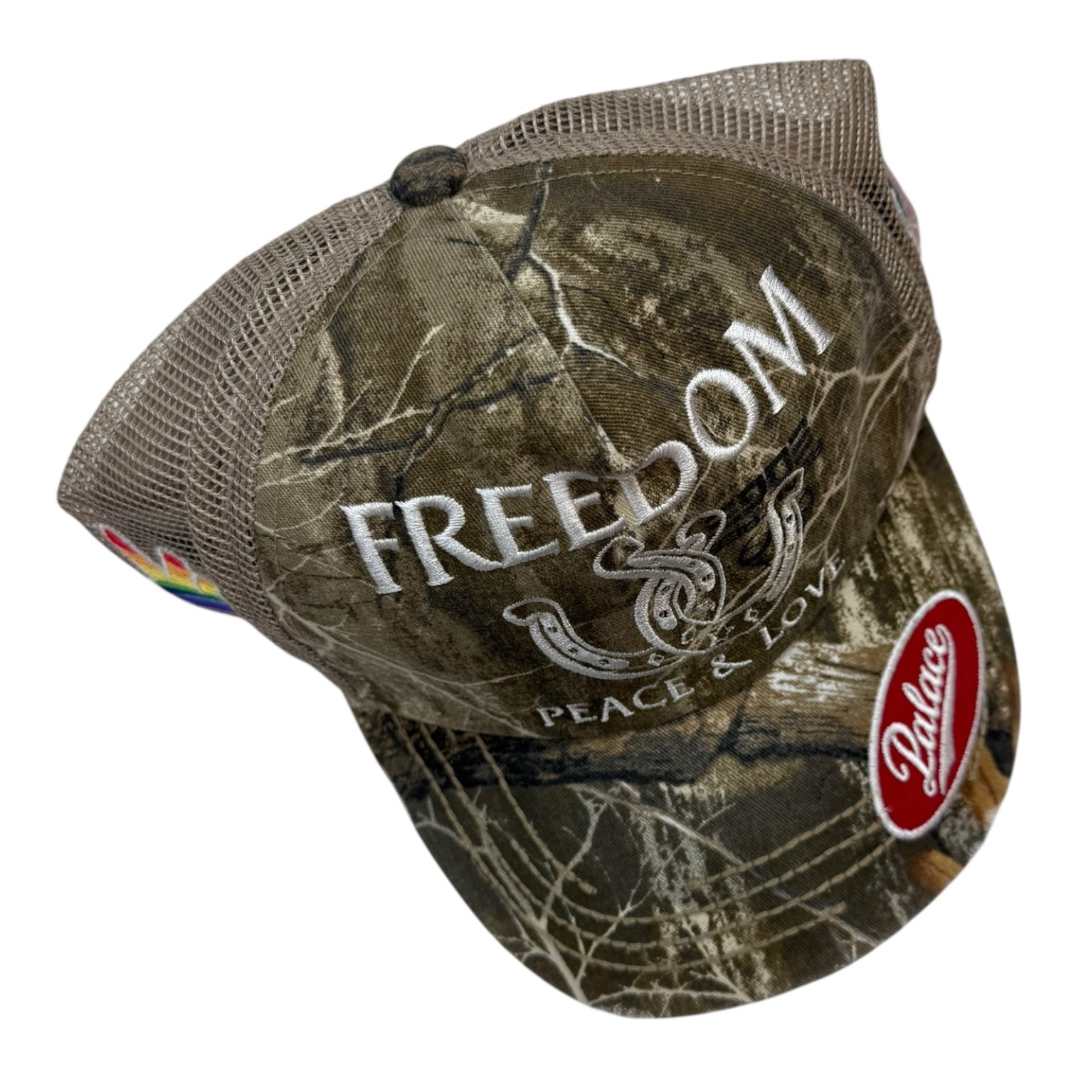Palace Freedom Distressed Trucker Hat RealTree Camo