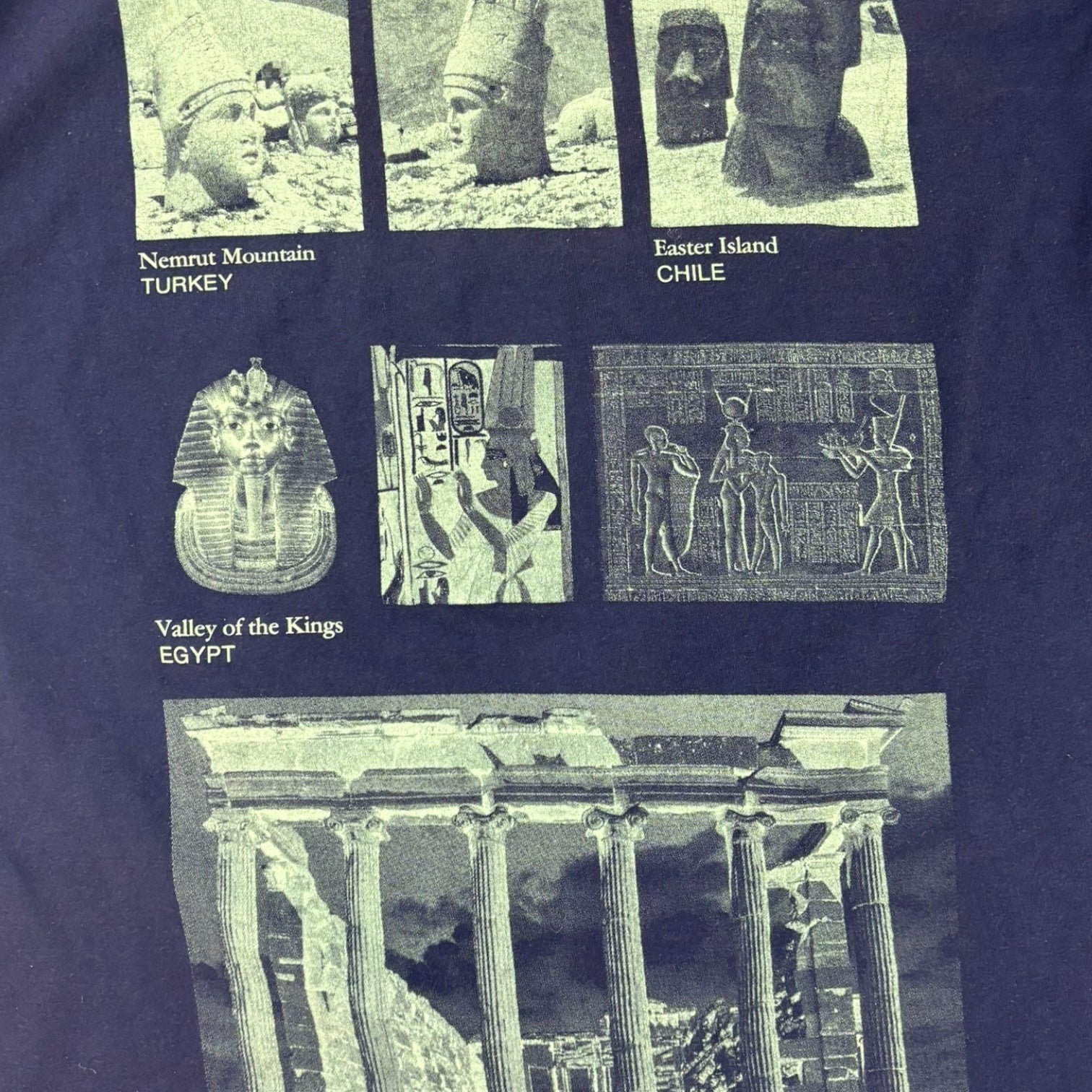 Stussy Worldwide Ancient Monuments T-Shirt Navy