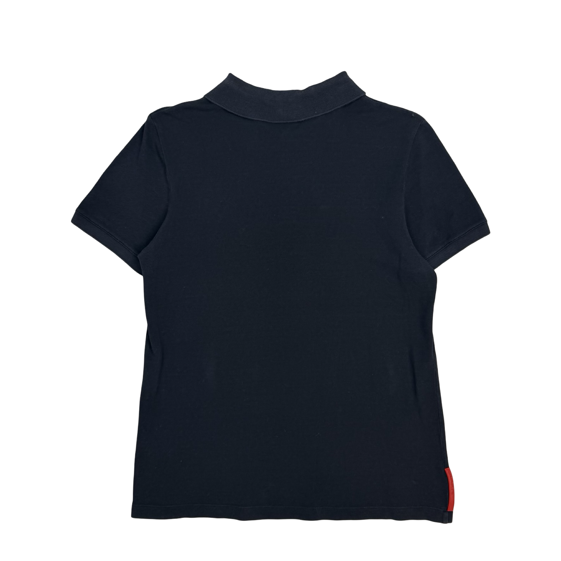 Vintage Prada Striped Polo Shirt Black