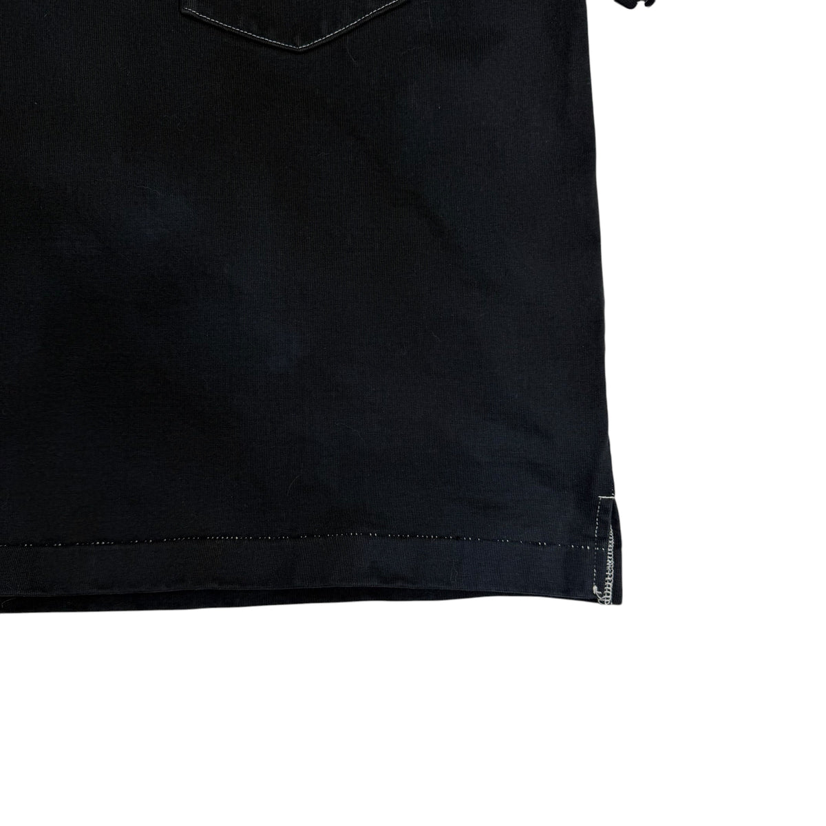 Auralee Contrast Stitch Heavy Relaxed Tee Black