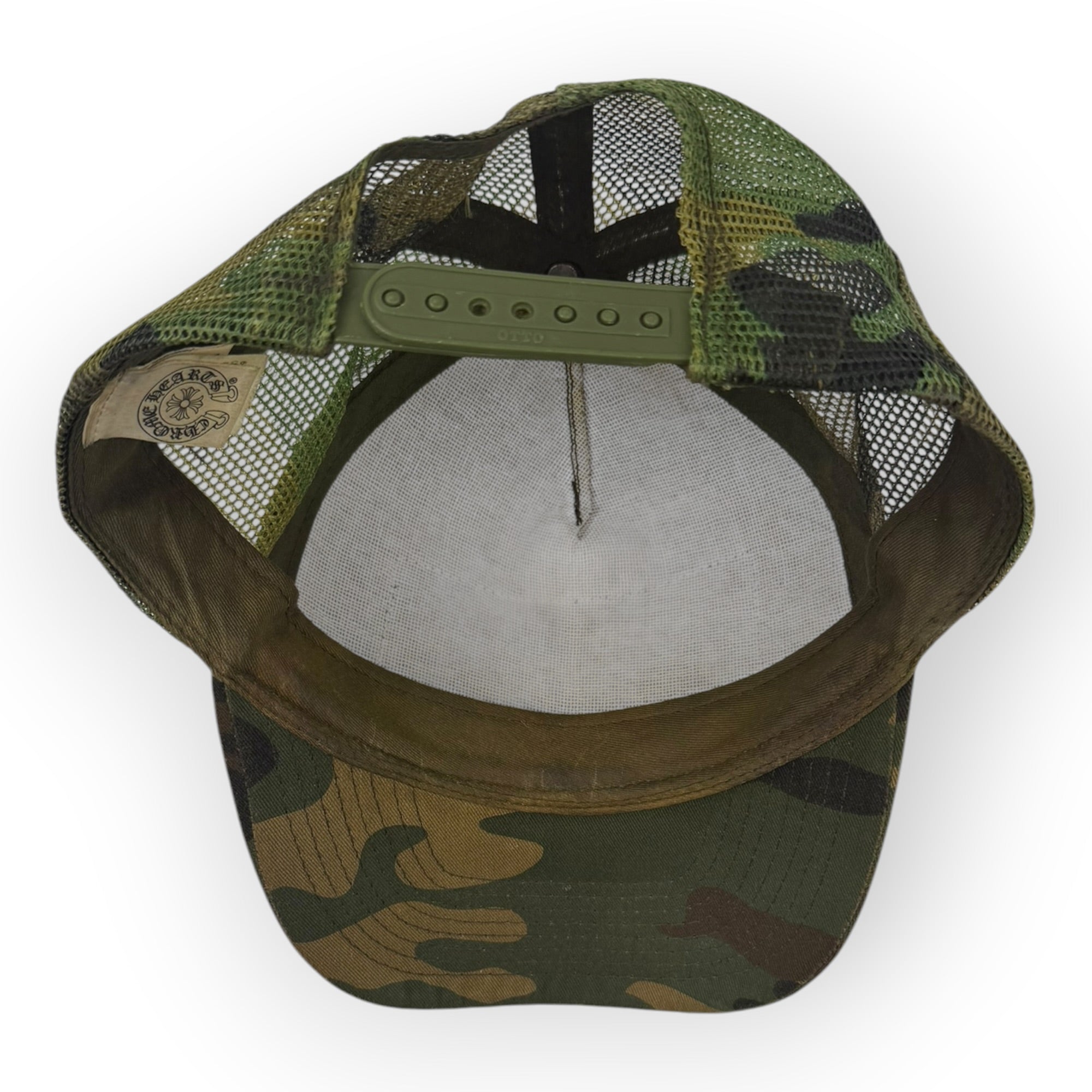 Vintage Chrome Hearts CH Hollywood Trucker Hat Camo