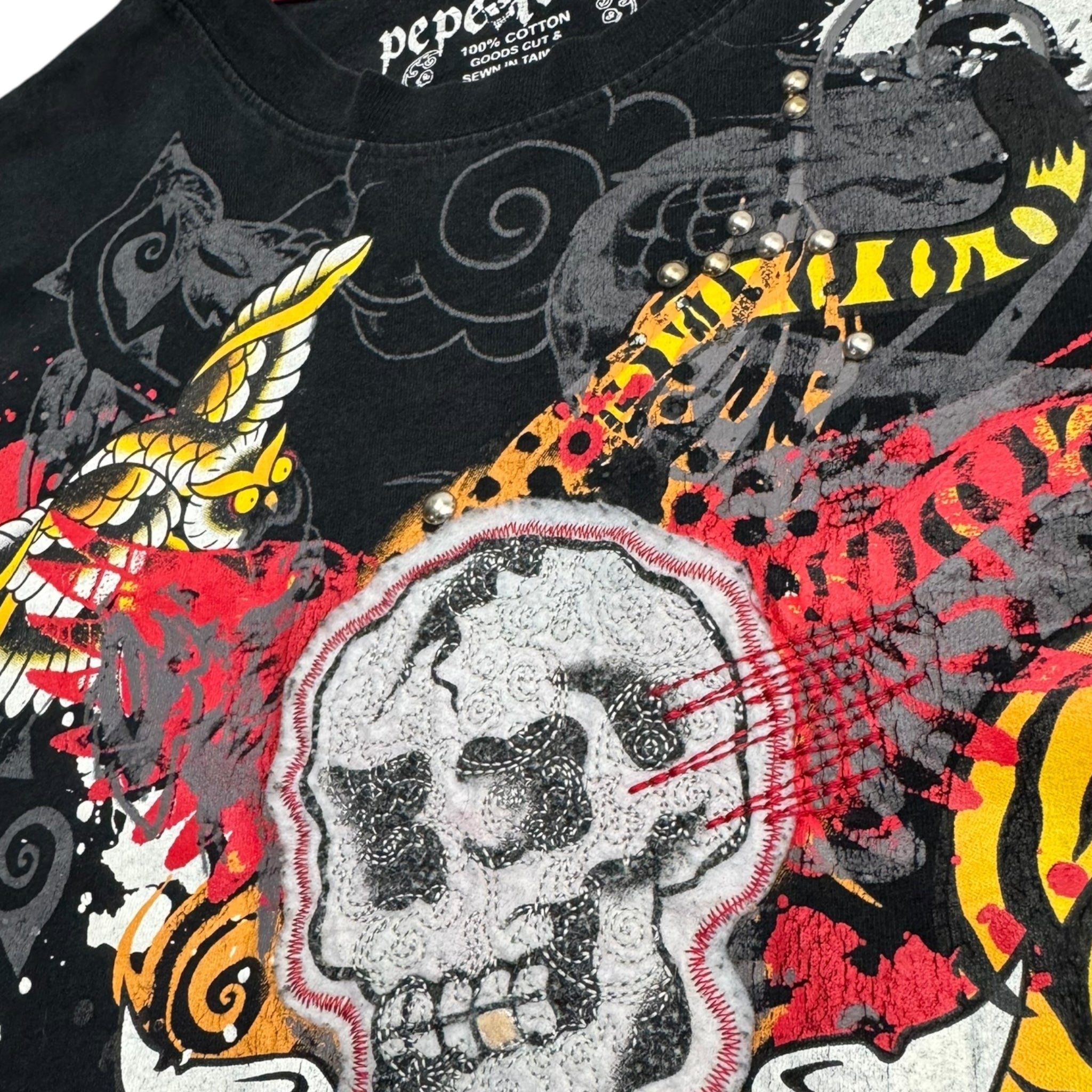 Y2K Pepe Jeans “Defender of Faith” Embellished Longsleeve T-Shirt