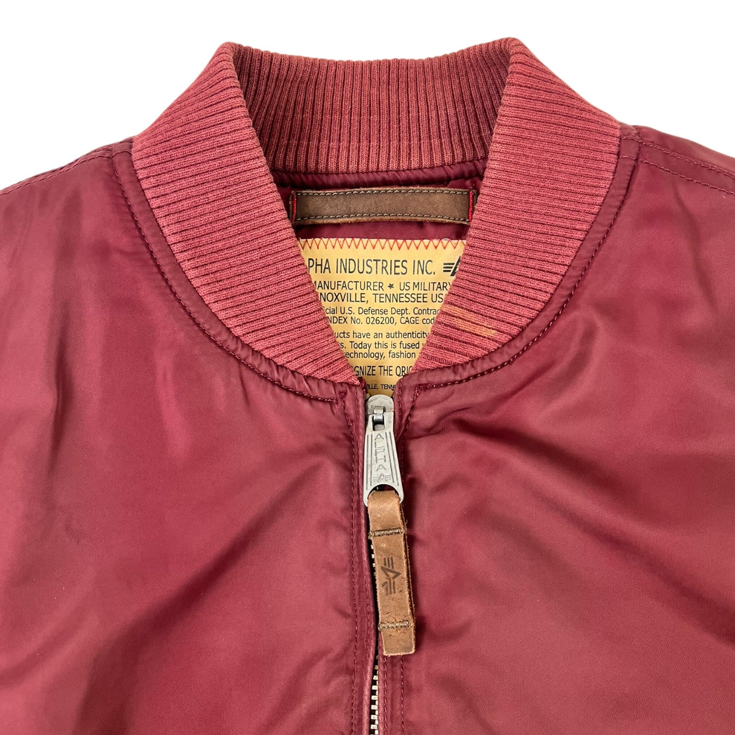 Alpha Industries MA-1 Flight Jacket Rich Burgundy