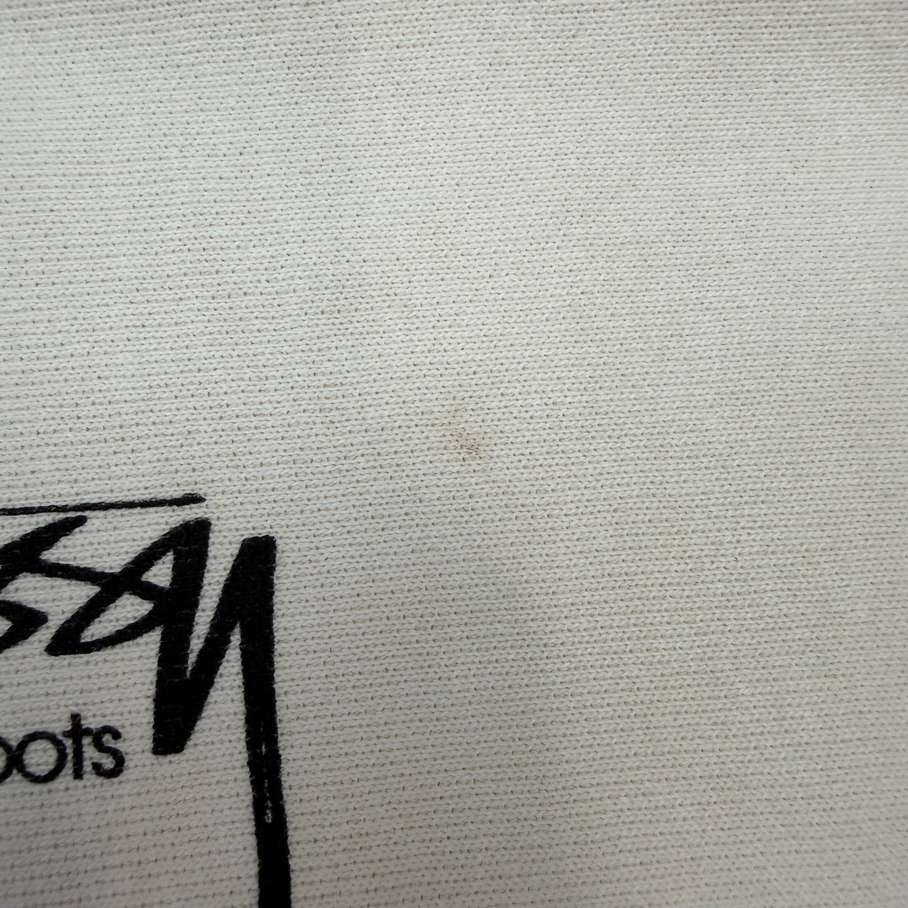 Stussy Beach Roots Garment Dyed Zip Up Bone