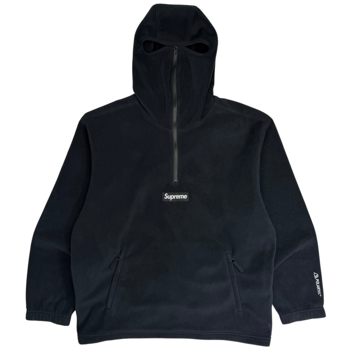Supreme Polartec Face Mask Half Zip Hooded Sweatshirt Black