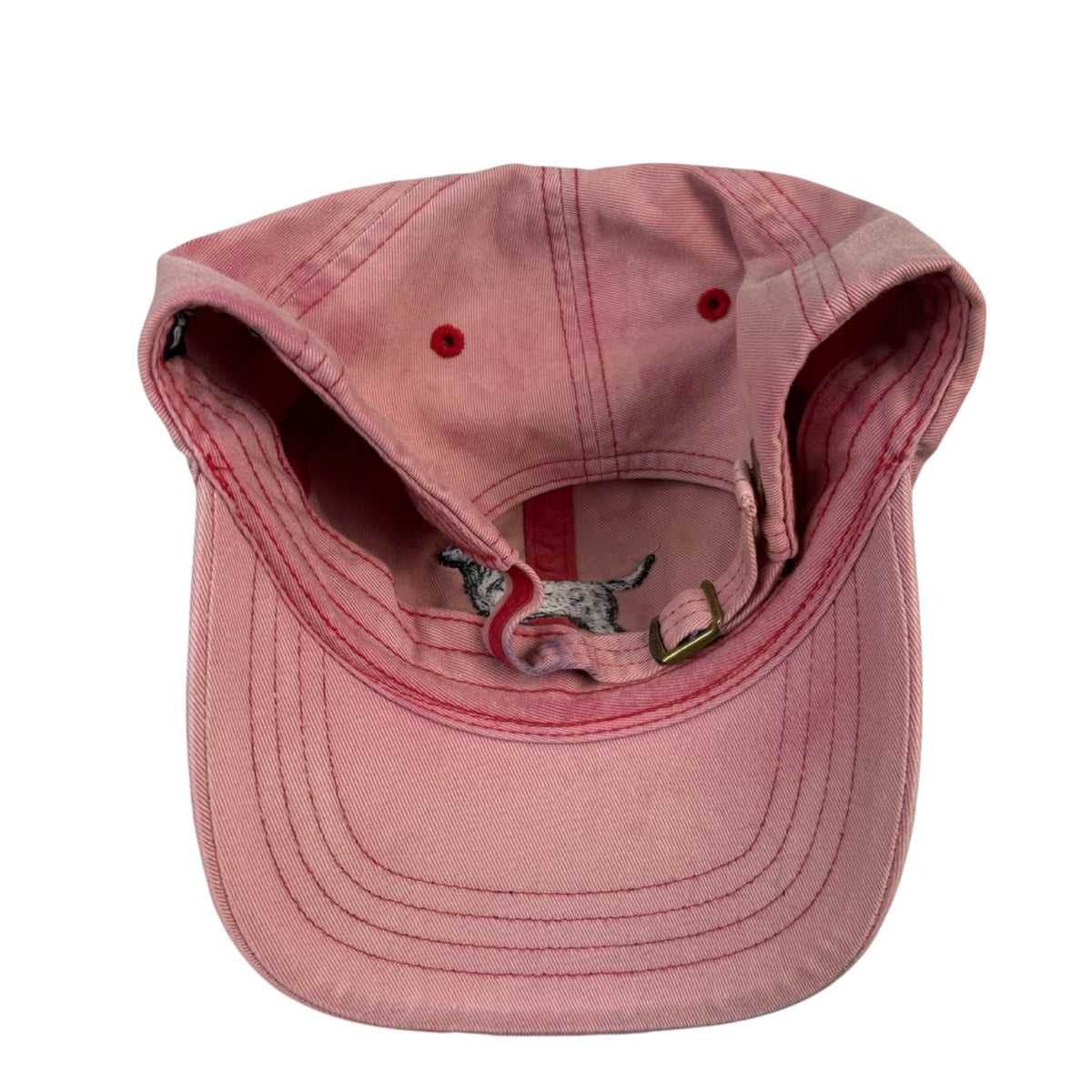 Vintage Polo Ralph Lauren Embroidered Black Lab Dog Hat Pink