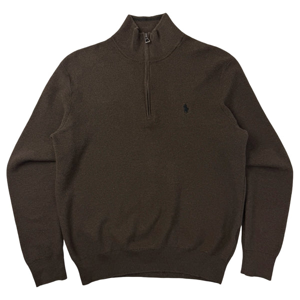 Vintage Polo Ralph Lauren Quarter Zip Sweater Brown
