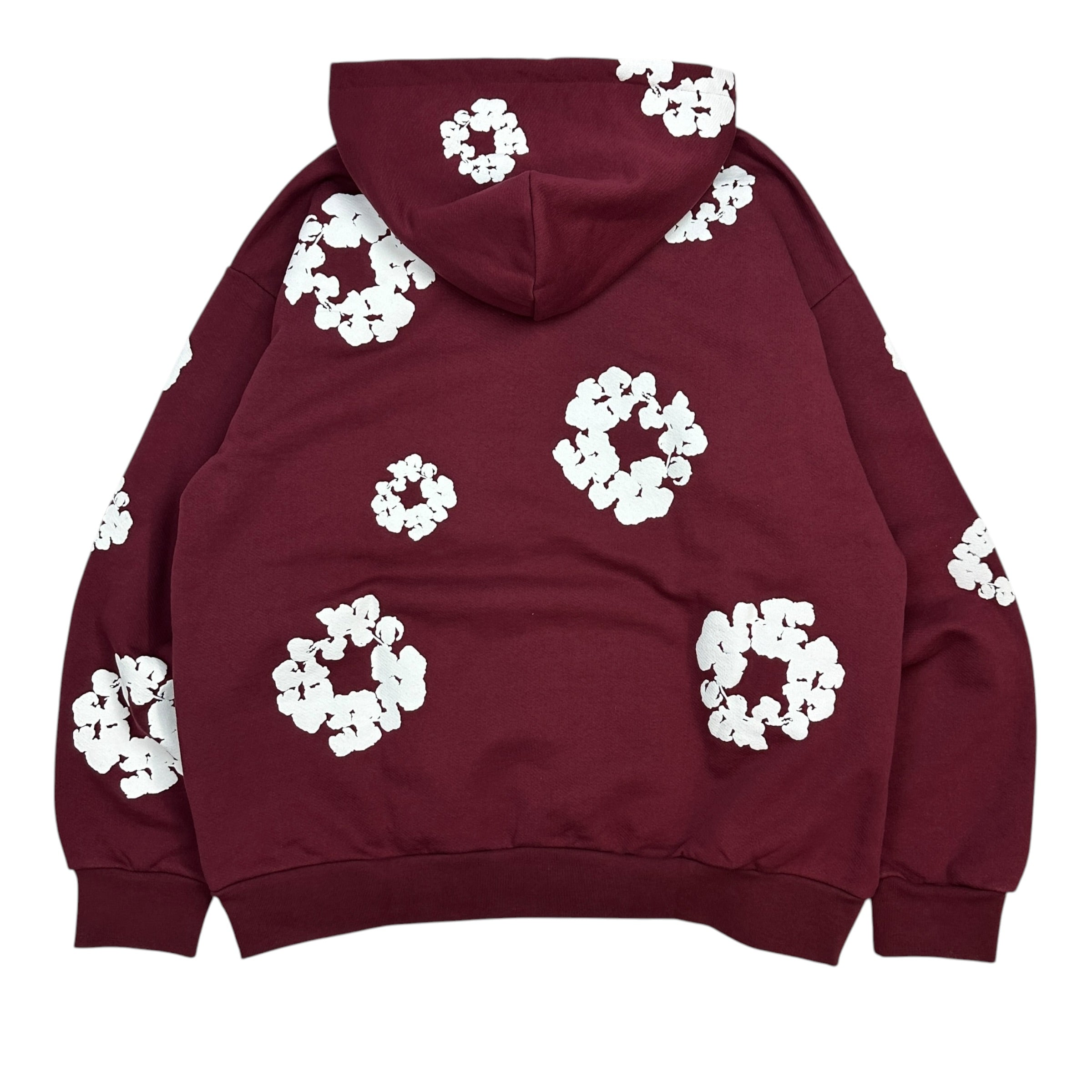 Denim Tears Cotton Wreath Hoodie Burgundy