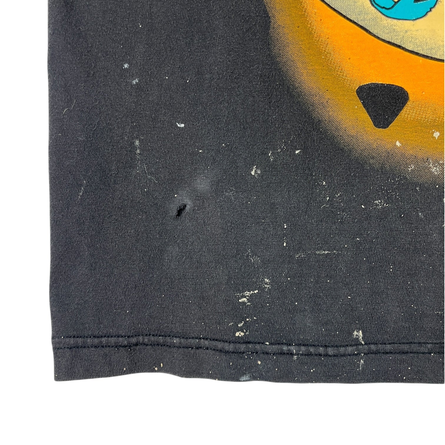 Vintage 1994 The Flintstones Fred Flintstone Tattoo T-Shirt Black