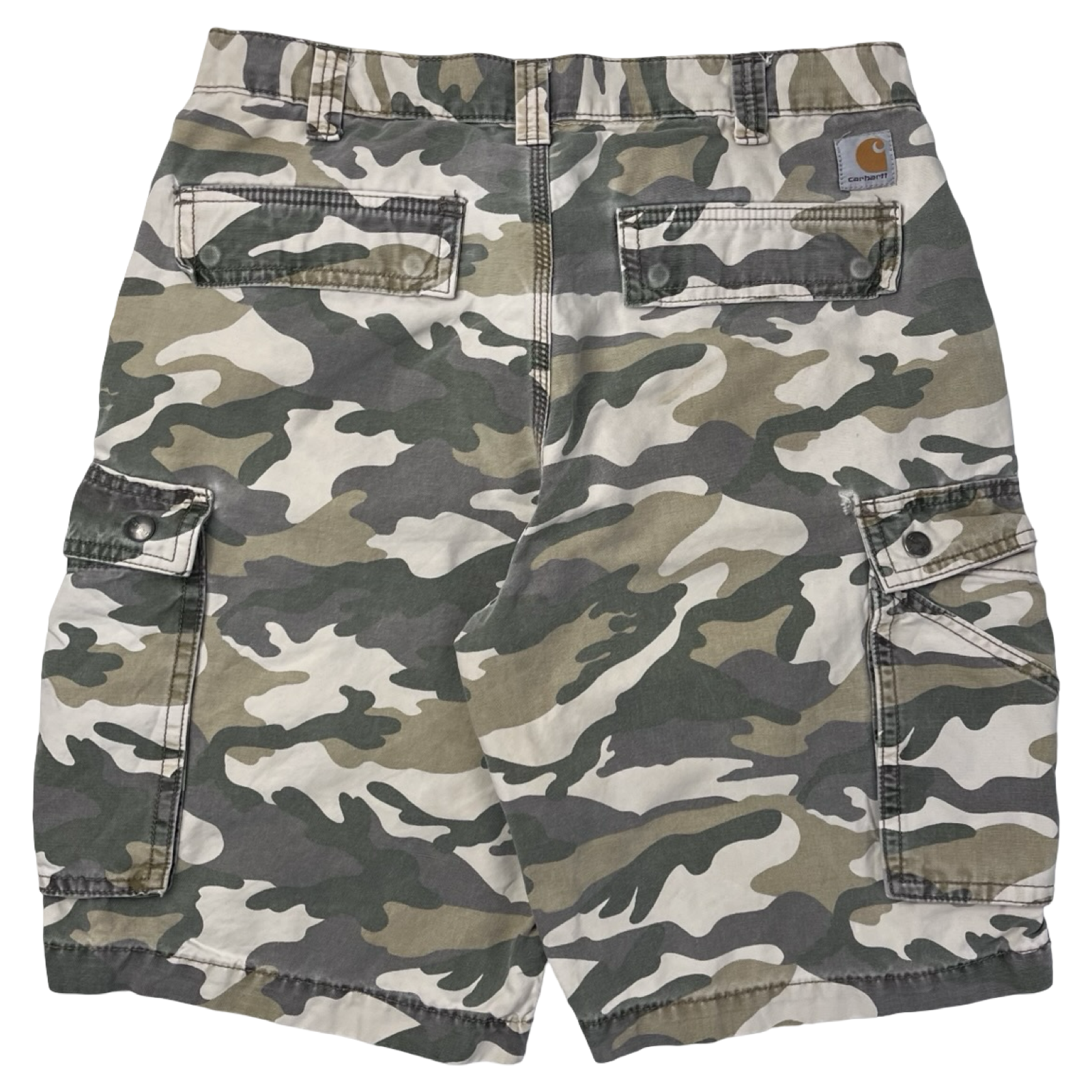 Vintage Carhartt Faded Woodland Camo Cargo Shorts