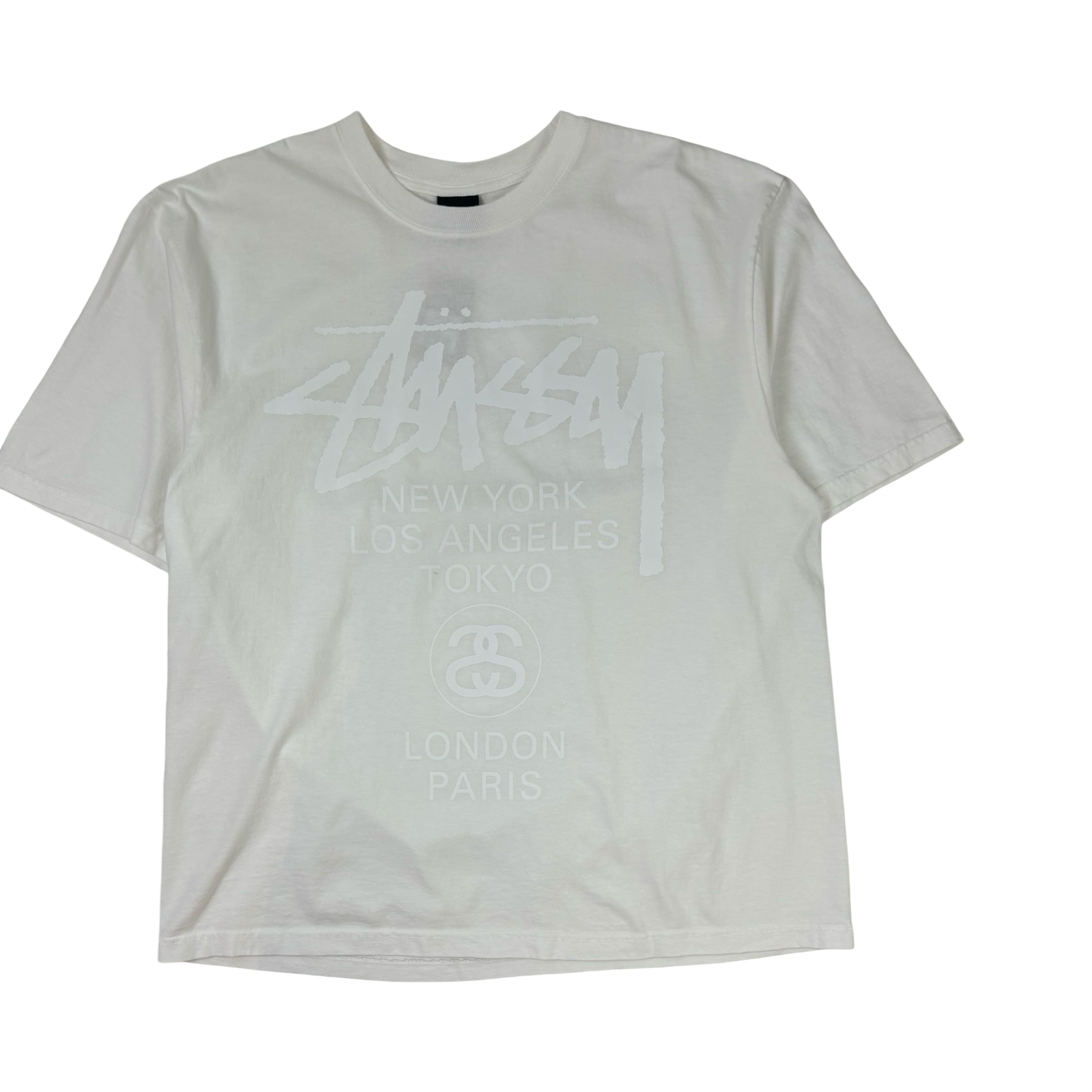 Stussy World Tour Pigment-Dyed T-Shirt Natural