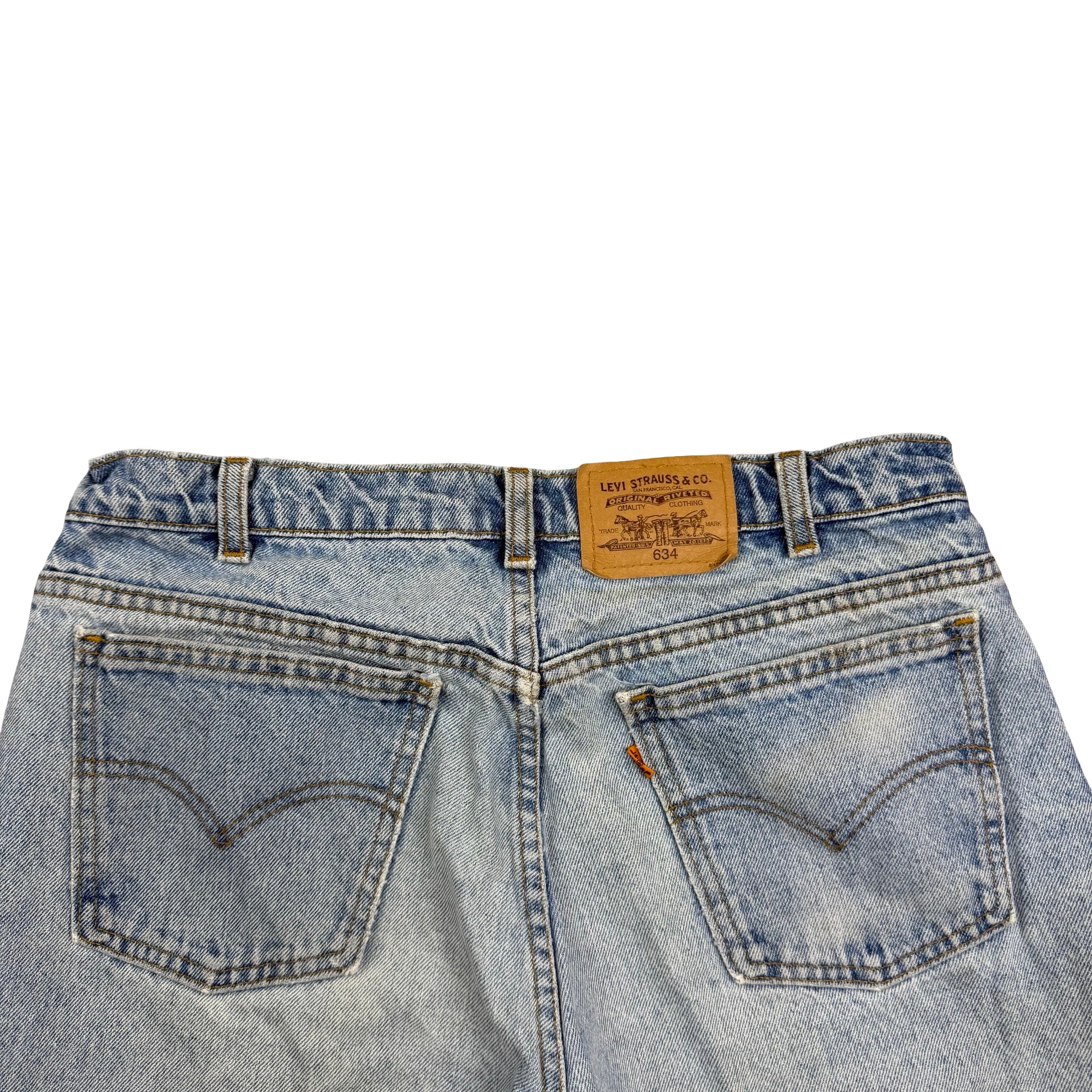 Vintage Levi’s 634 Light Wash Orange Tab Denim Jeans Blue