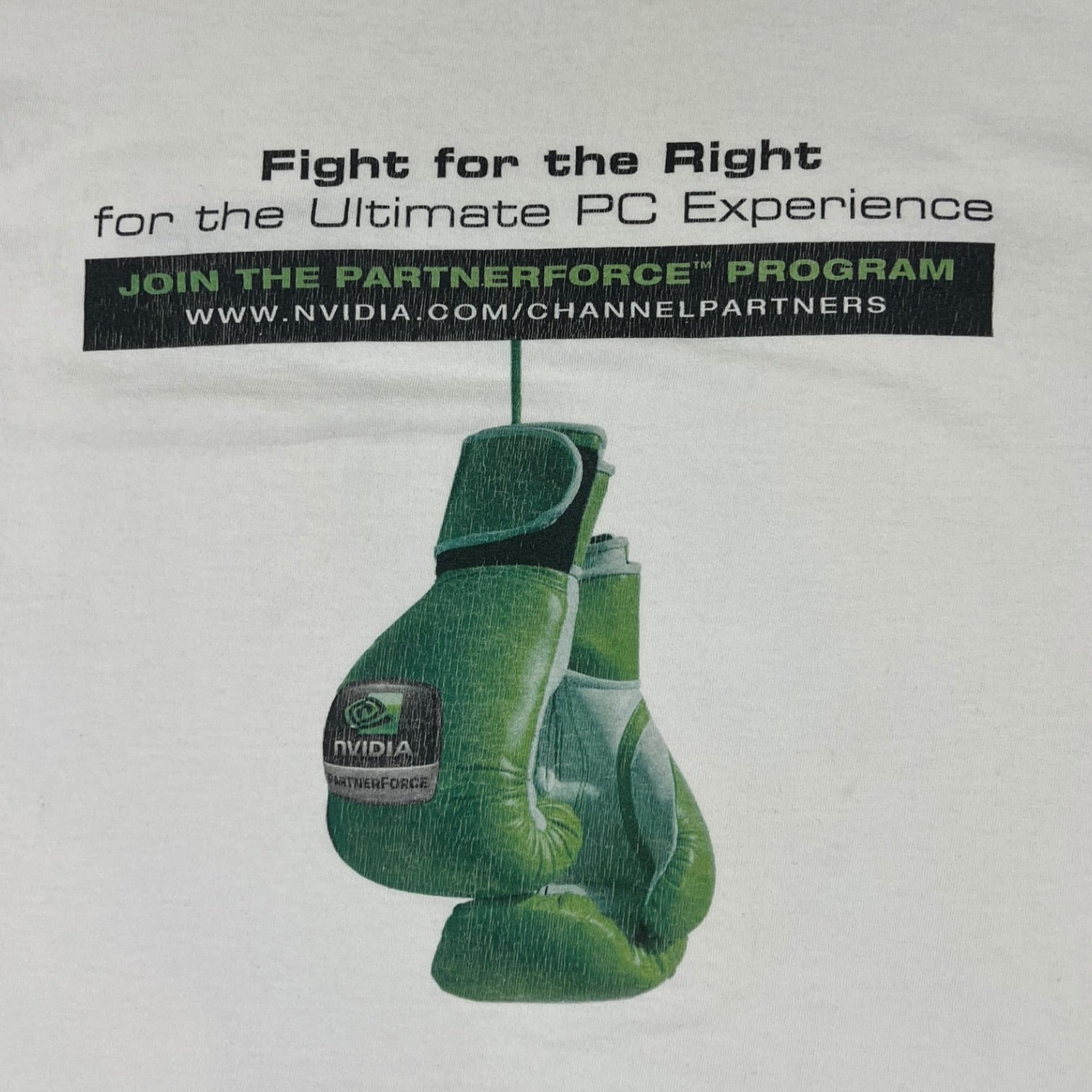 Vintage NVIDIA Partnerforce Member Gaming T-Shirt White