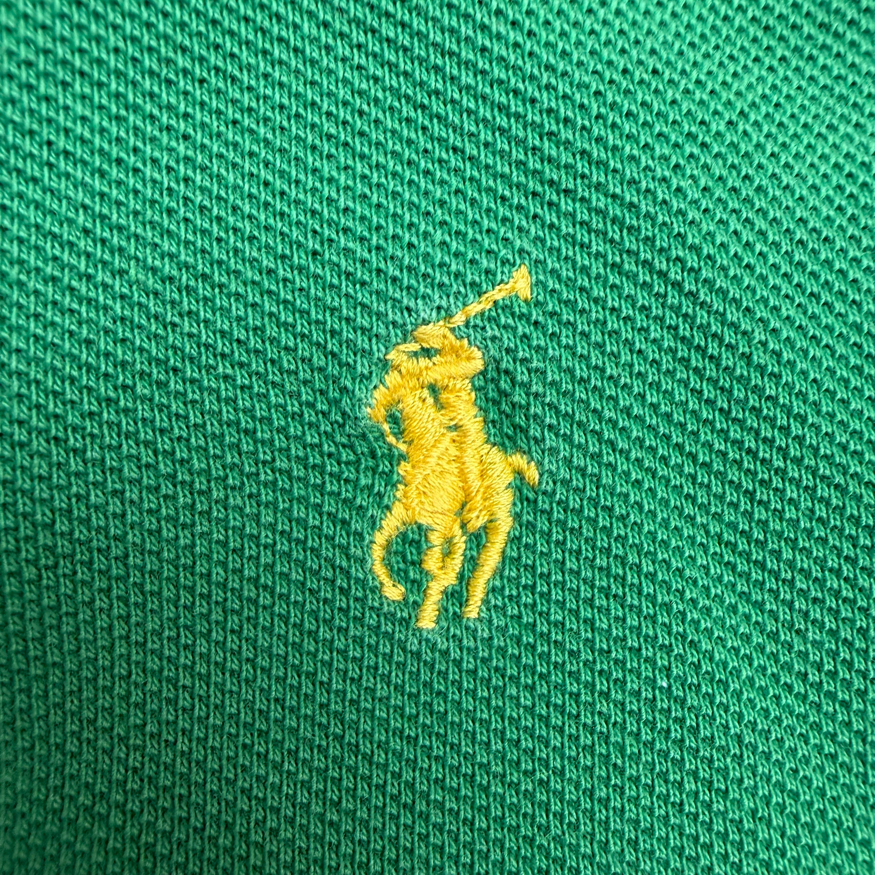 Vintage Polo Ralph Lauren Longsleeve Striped Rugby Green/Blue