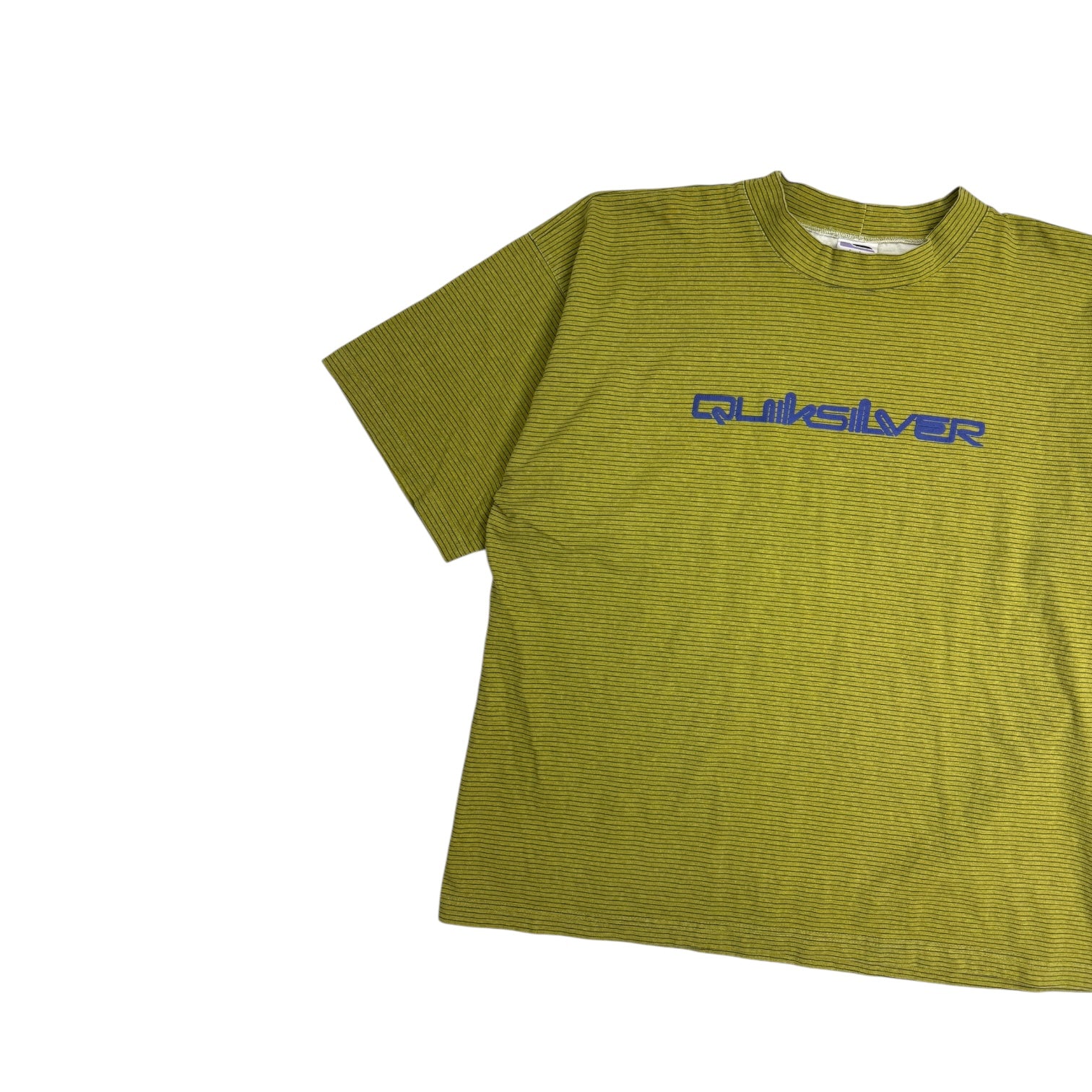 Vintage Quiksilver Striped T-Shirt Green