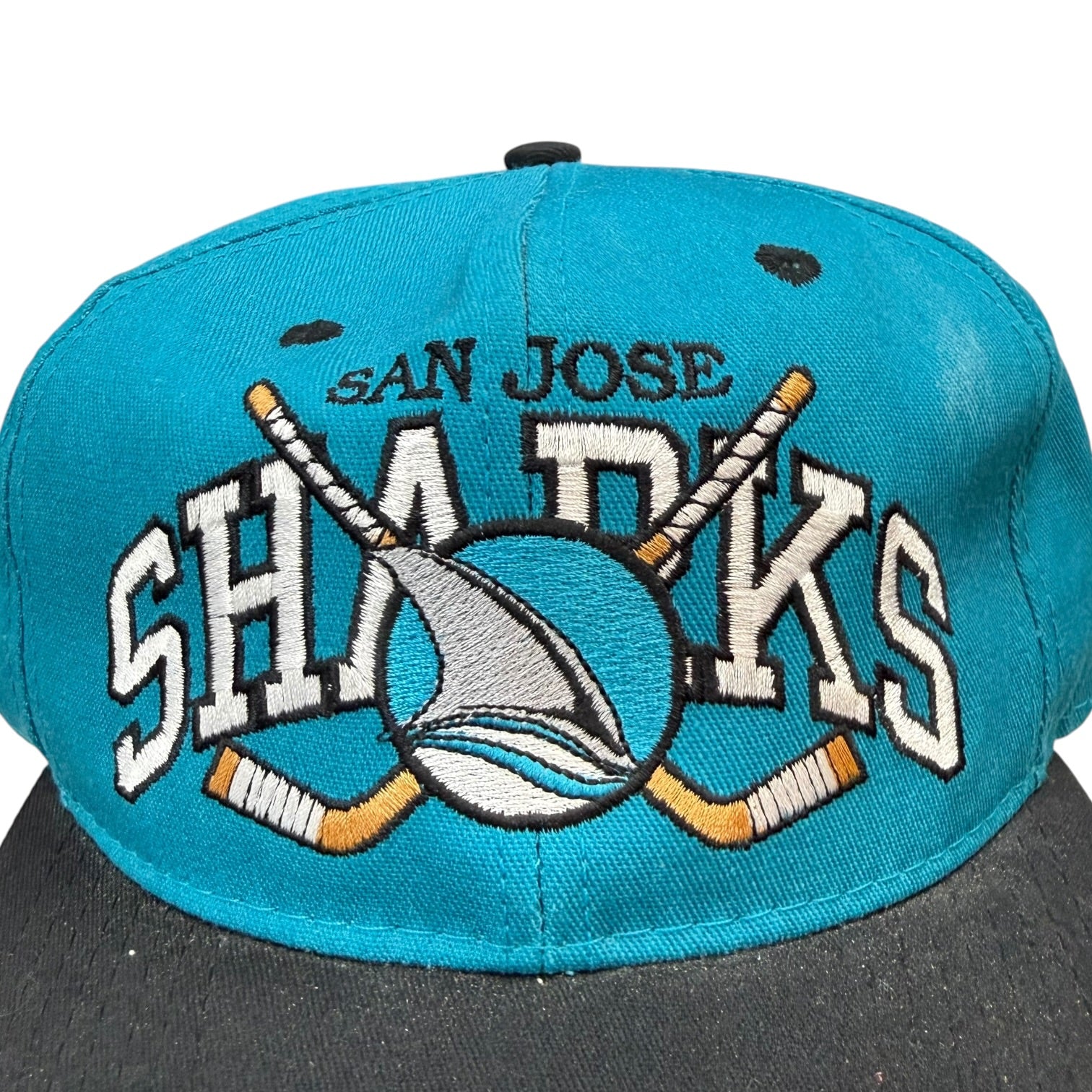 Vintage San Jose Sharks SnapBack Hat Blue/Black