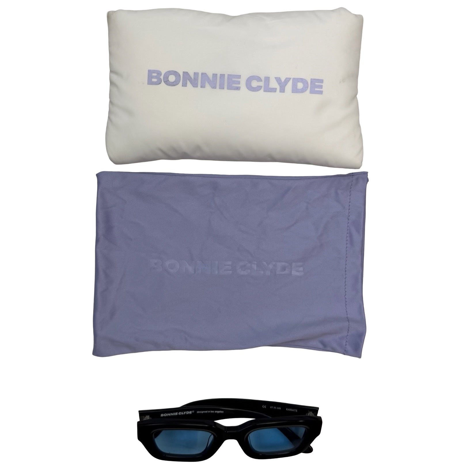 (W) Bonnie Clyde Karate Sunglasses Black/Blue