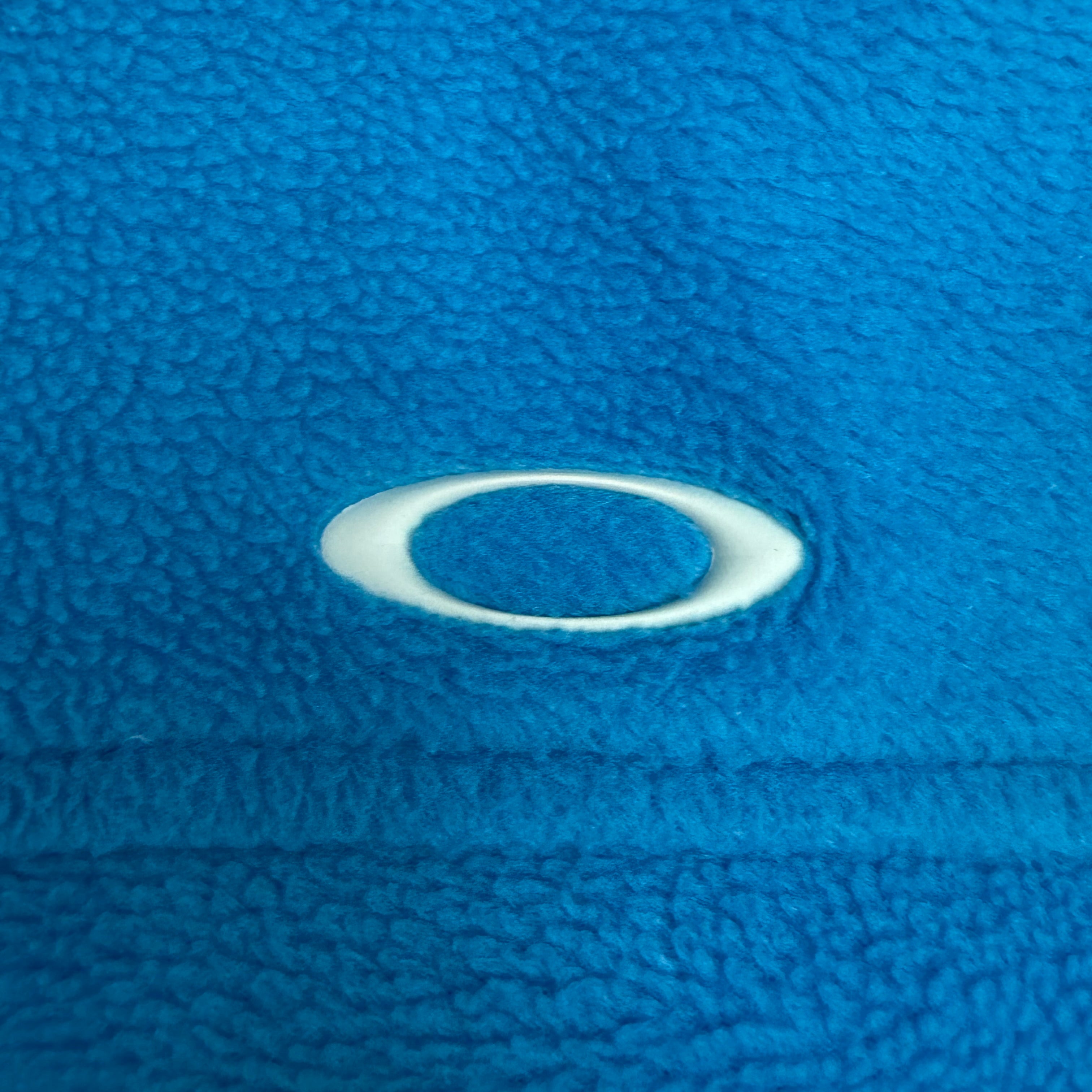 (W) Vintage Oakley Fleece Track Jacket Blue
