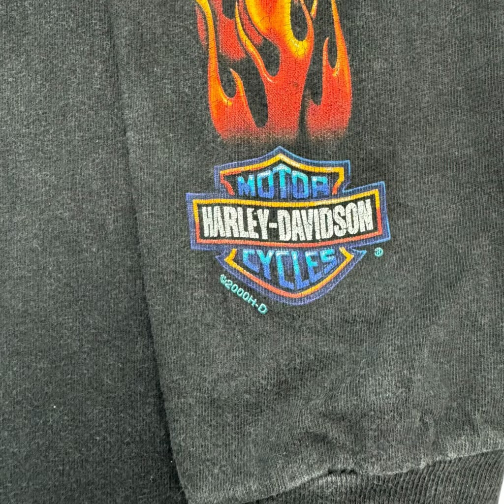 2000 Harley Davidson Kanes Flame Long Sleeve T-Shirt